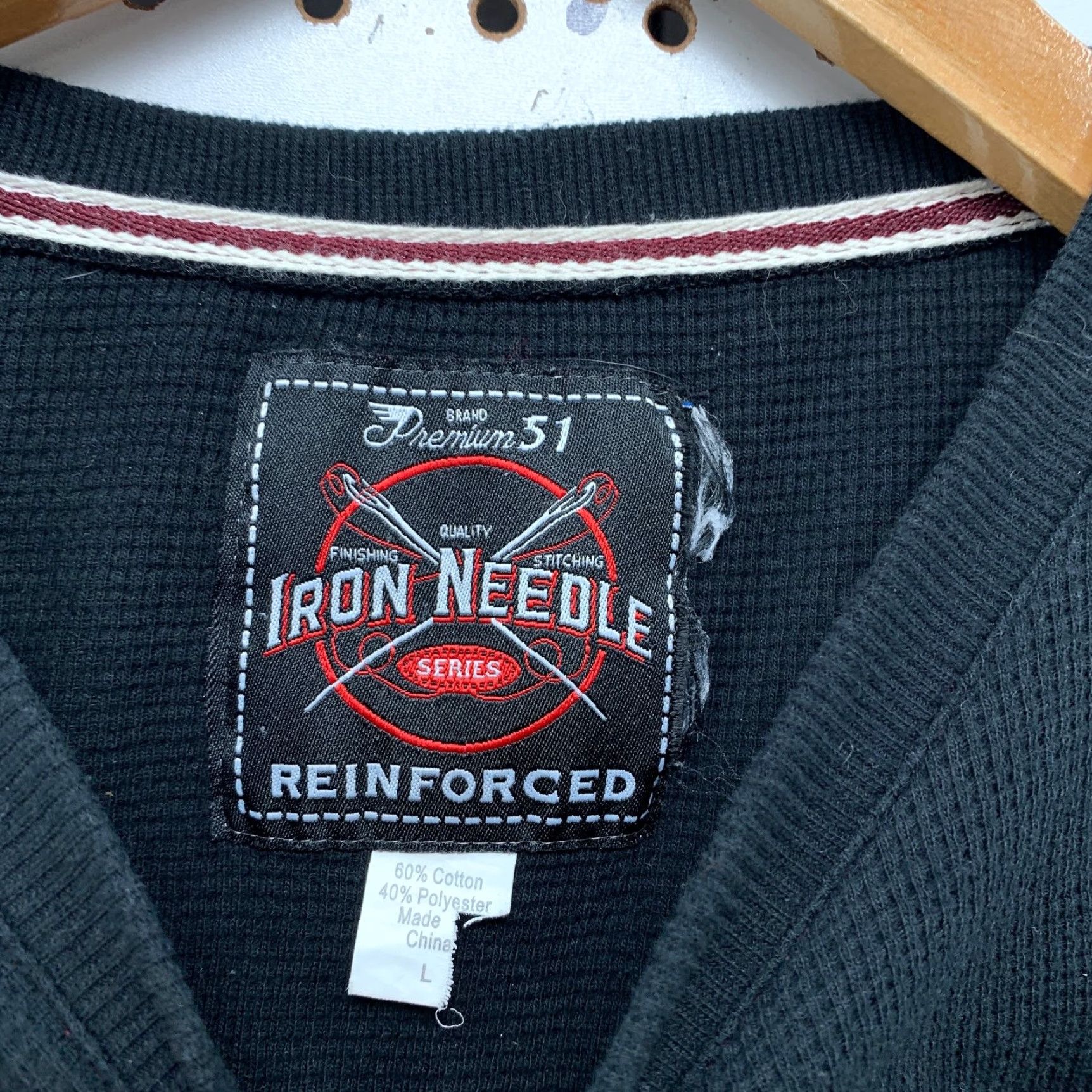 Needles Iron Needle Thermal Shirt Mens L Black Door County Long Sleeve Biker Size US L / EU 52-54 / 3 - 3 Thumbnail
