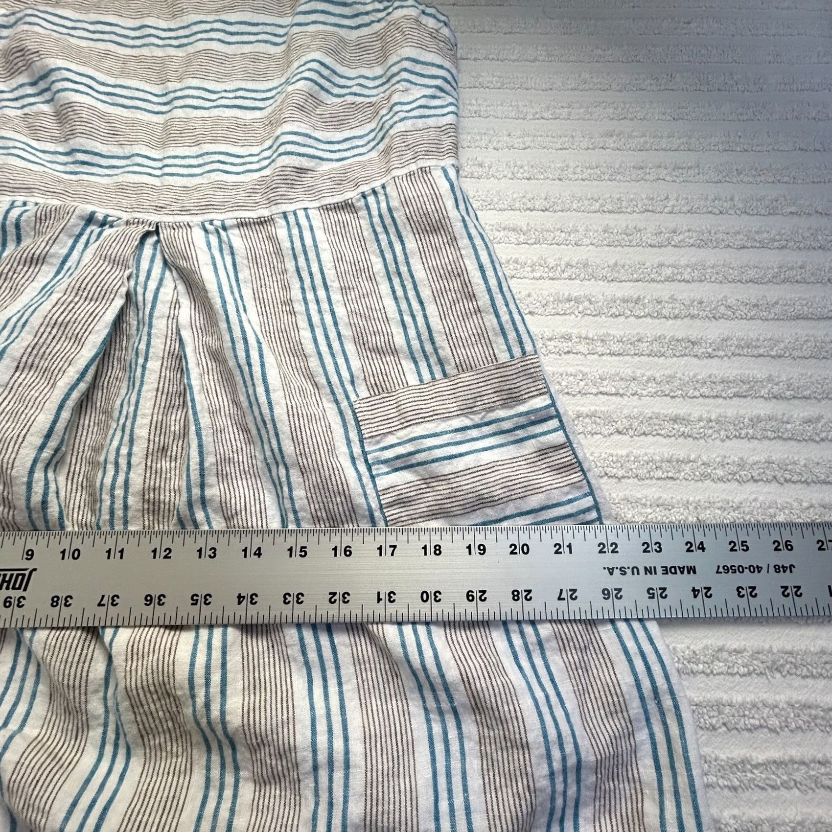 J. Jill J. Jill Love Linen Womens Shift Dress XS Petite Mini Multicolor Sleeveless Striped Casual Summer dress Size XS / US 0-2 / IT 36-38 - 7 Thumbnail