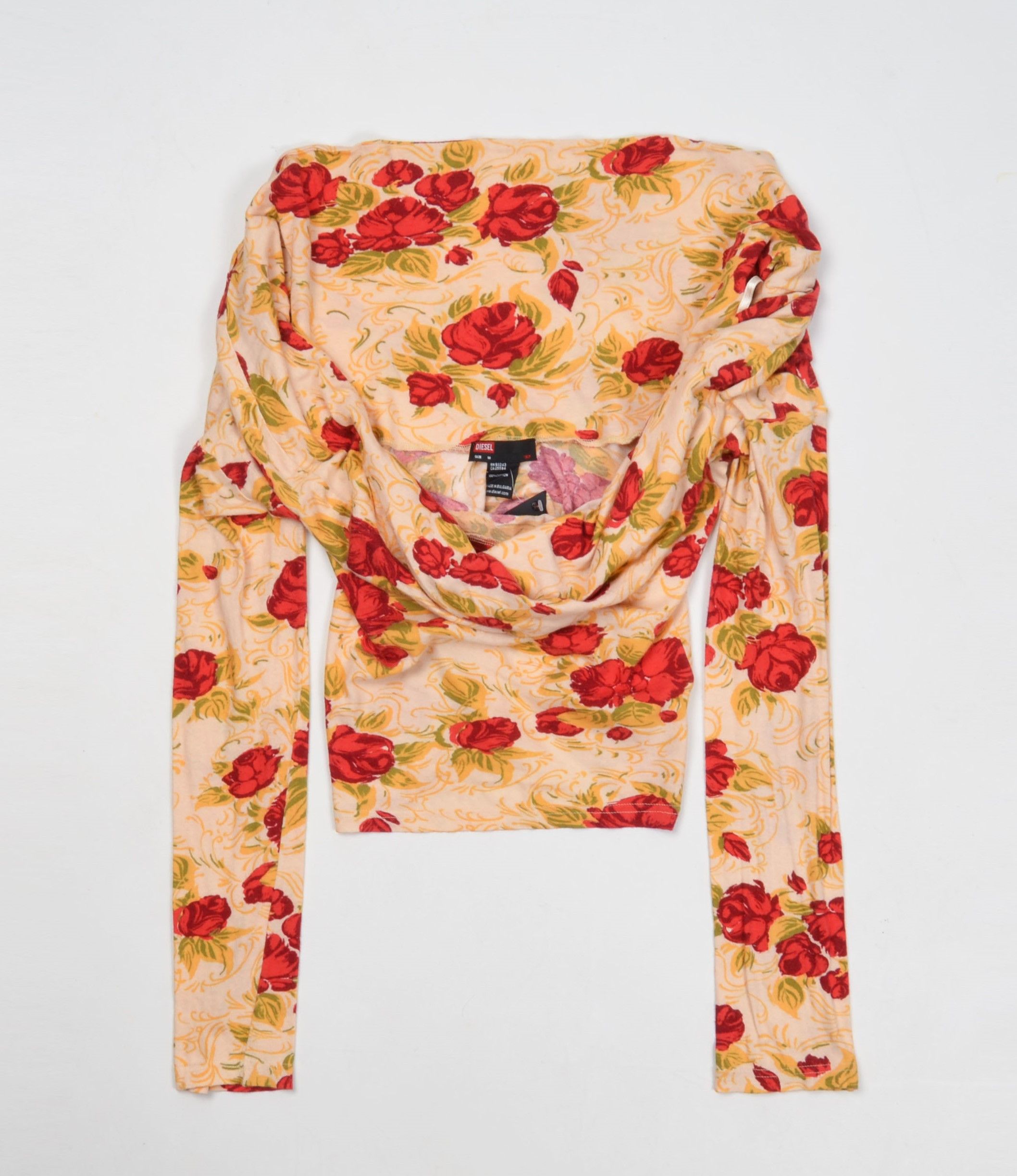 Diesel × Vintage Vintage Diesel Y2K Fairy Floral Cowl Neck Long Sleeve Top Size M / US 6-8 / IT 42-44 - 1 Thumbnail