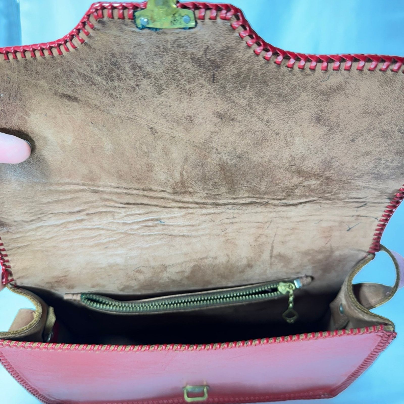NBDN Nobrandedon VTG leather handbag Size ONE SIZE - 9 Thumbnail