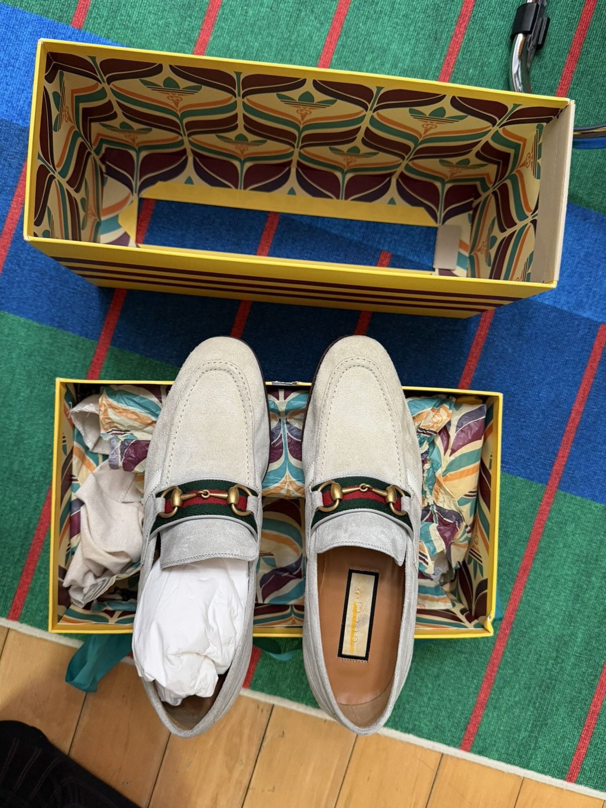 Gucci Gucci x Adidas Horsebit Suede Loafers Size US 8 / EU 41 - 1 Thumbnail