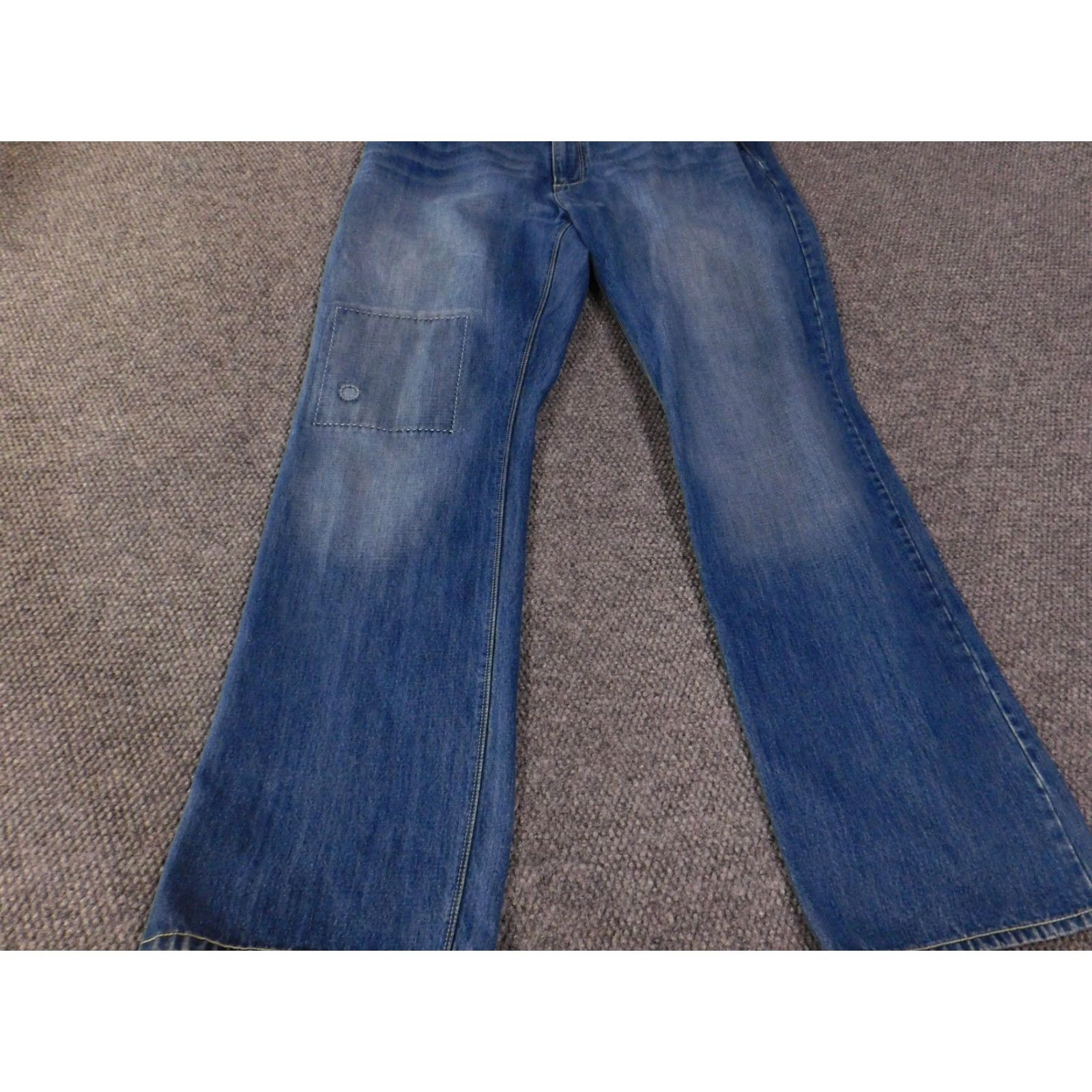 Sean John Sean John Jeans Mens 42 Blue Baggy Loose Fit Wide Leg Denim 5-Pocket Utility Patch Hip Hop Mens Regular Straight Denim Blue 42 Inseam 31 Size US 42 / EU 58 - 2 Thumbnail