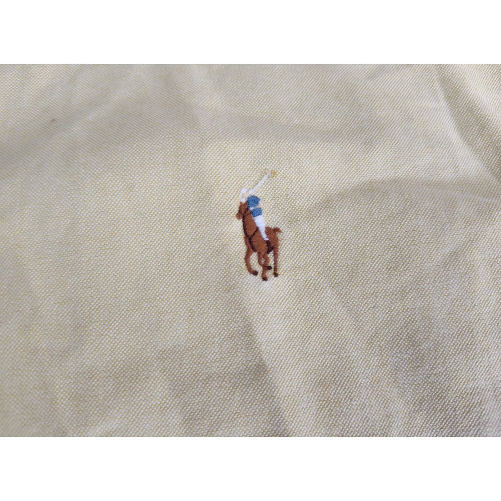 Ralph Lauren VINTAGE Ralph Lauren Yarmouth Shirt Dress Shirt 17.5/35 Mens Yellow 100% Cotton Button-Down Classic Polo Pony Preppy Ivy League 90s Mens Size US XL / EU 56 / 4 - 5 Thumbnail