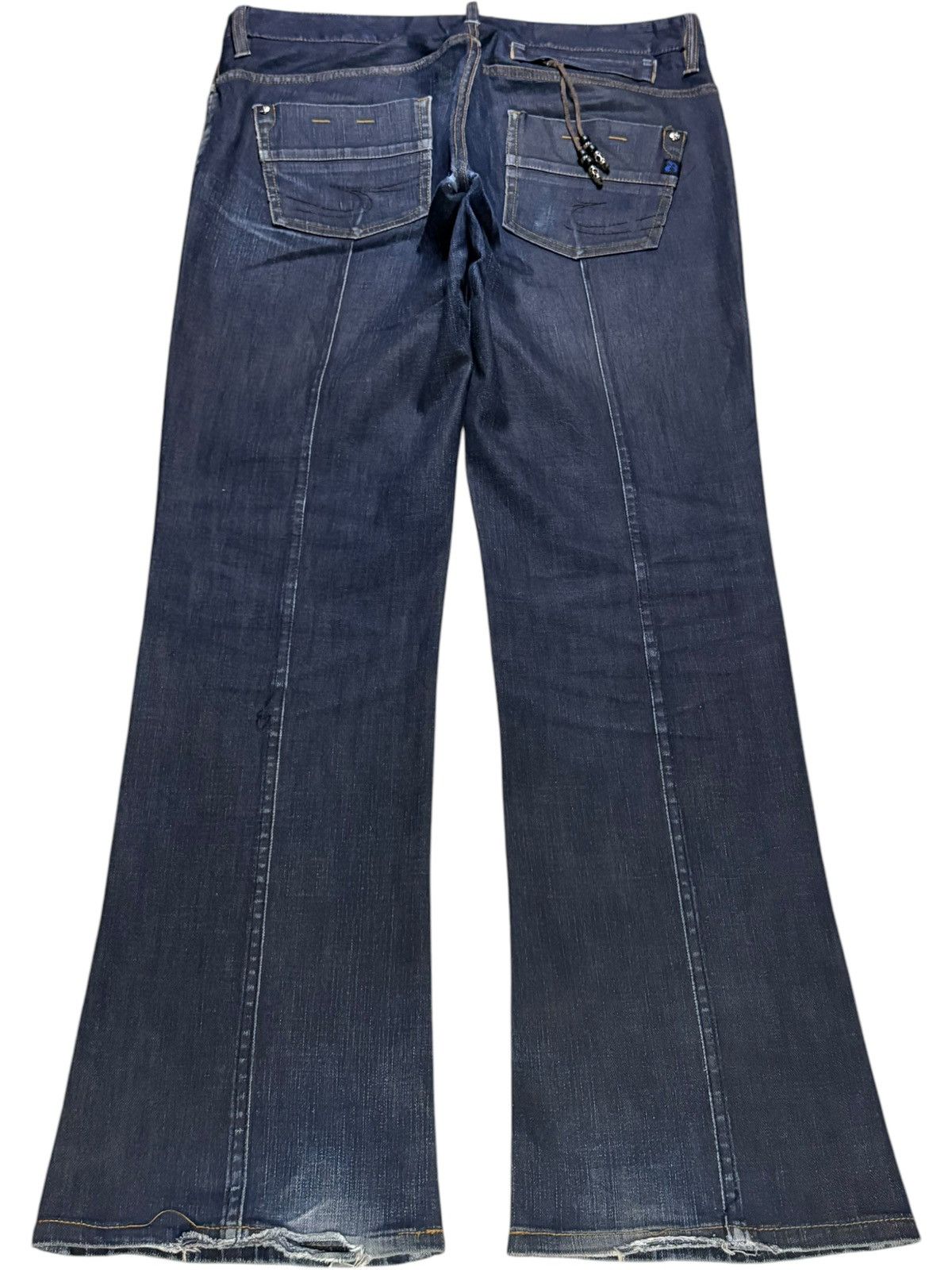 Japanese Brand × Tornado Mart Vintage Japanese Brand Mud Wash Distressed Rip Flare Jean Size US 34 / EU 50 - 2 Thumbnail