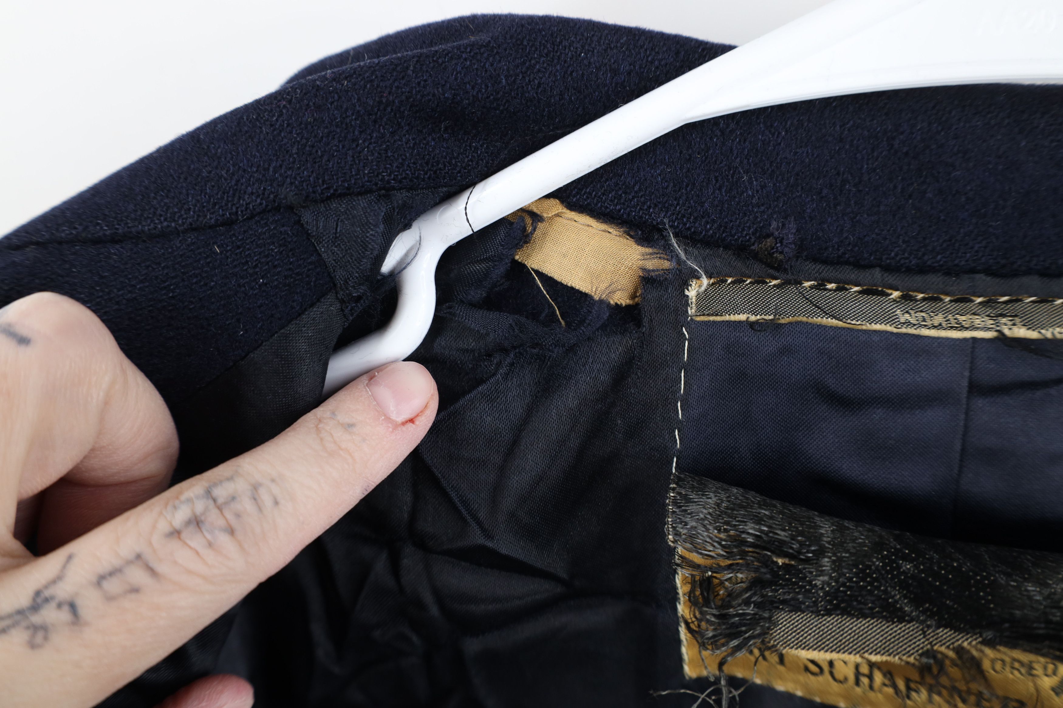 Vintage Vintage 50s 60s Streetwear Velour Wool Overcoat Jacket Blue Size US XL / EU 56 / 4 - 11 Thumbnail