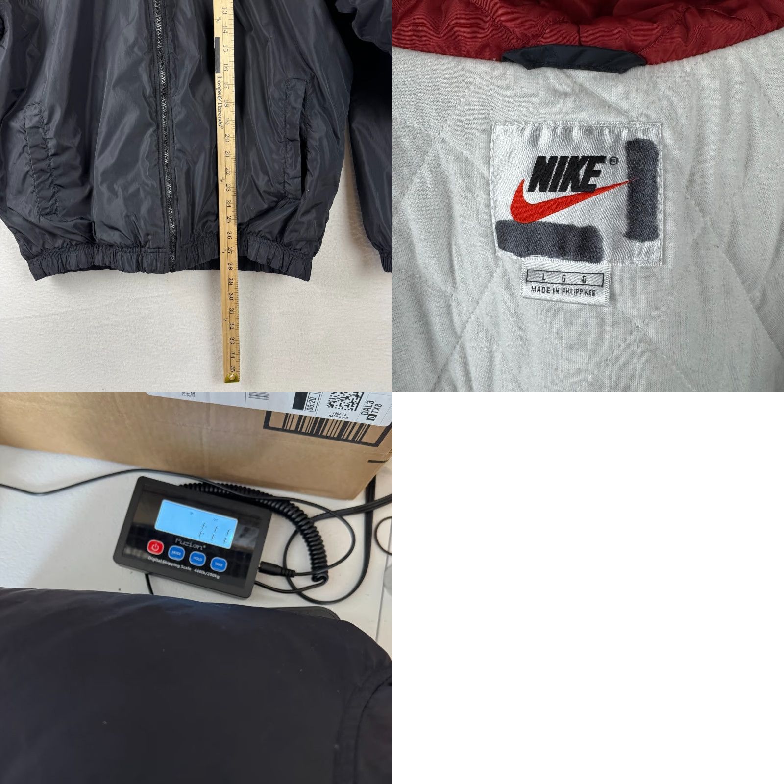 Nike VINTAGE Nike Big Swoosh Logo Black Full Zip Puffer Jacket 90s Size L Men Jacket Size US L / EU 52-54 / 3 - 8 Thumbnail
