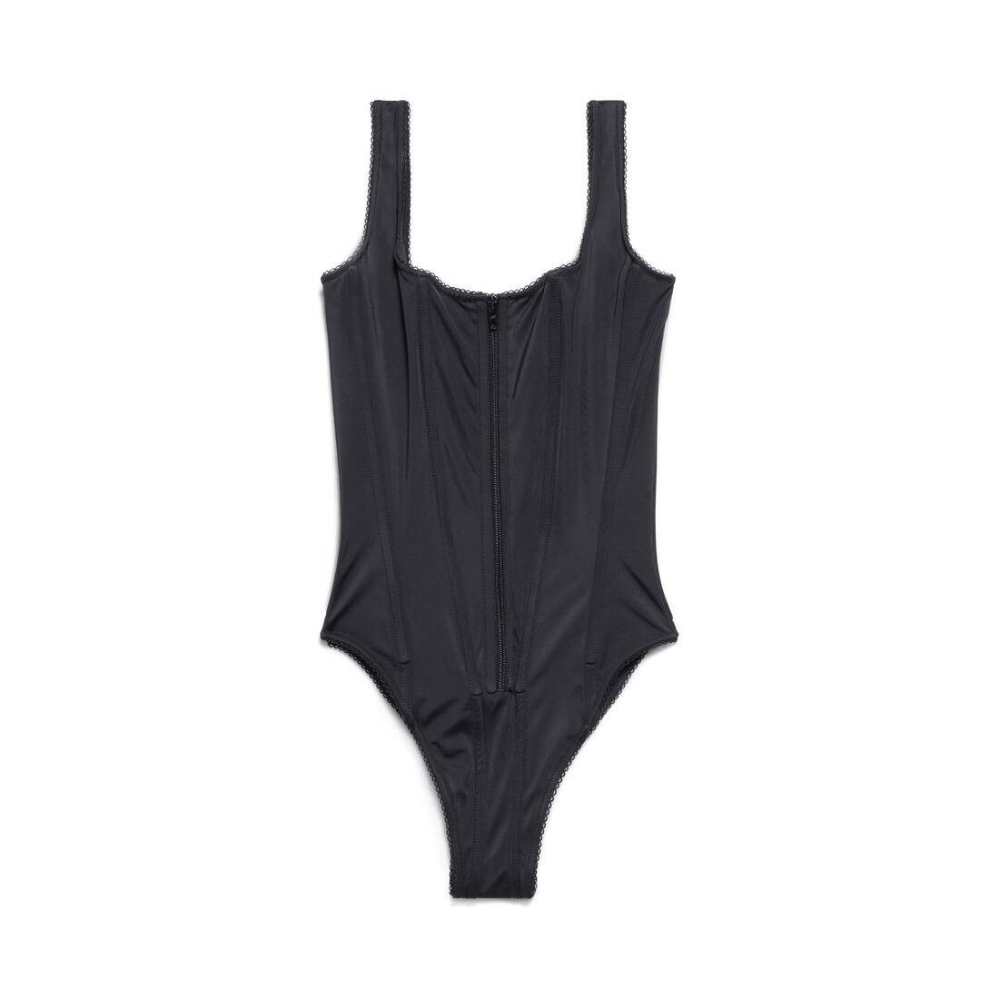 Balenciaga o1w1db10825 Corset Swimsuit in Black Size L / US 10 / IT 46 - 1 Thumbnail