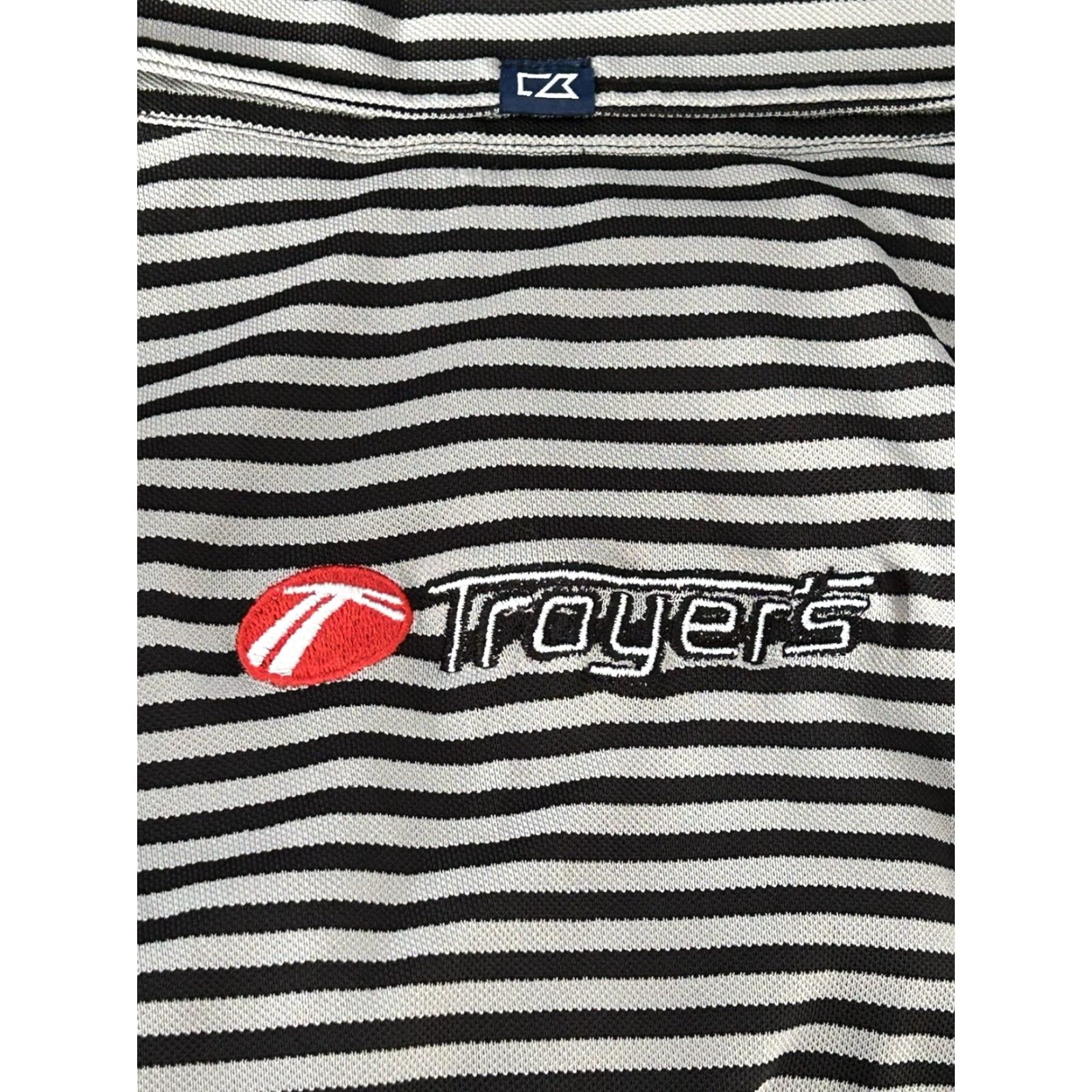 Cutter & Buck Cutter & Buck Golf Polo Shirt Gray Black Stripes 3XT Mens Size US XXL / EU 58 / 5 - 8 Thumbnail