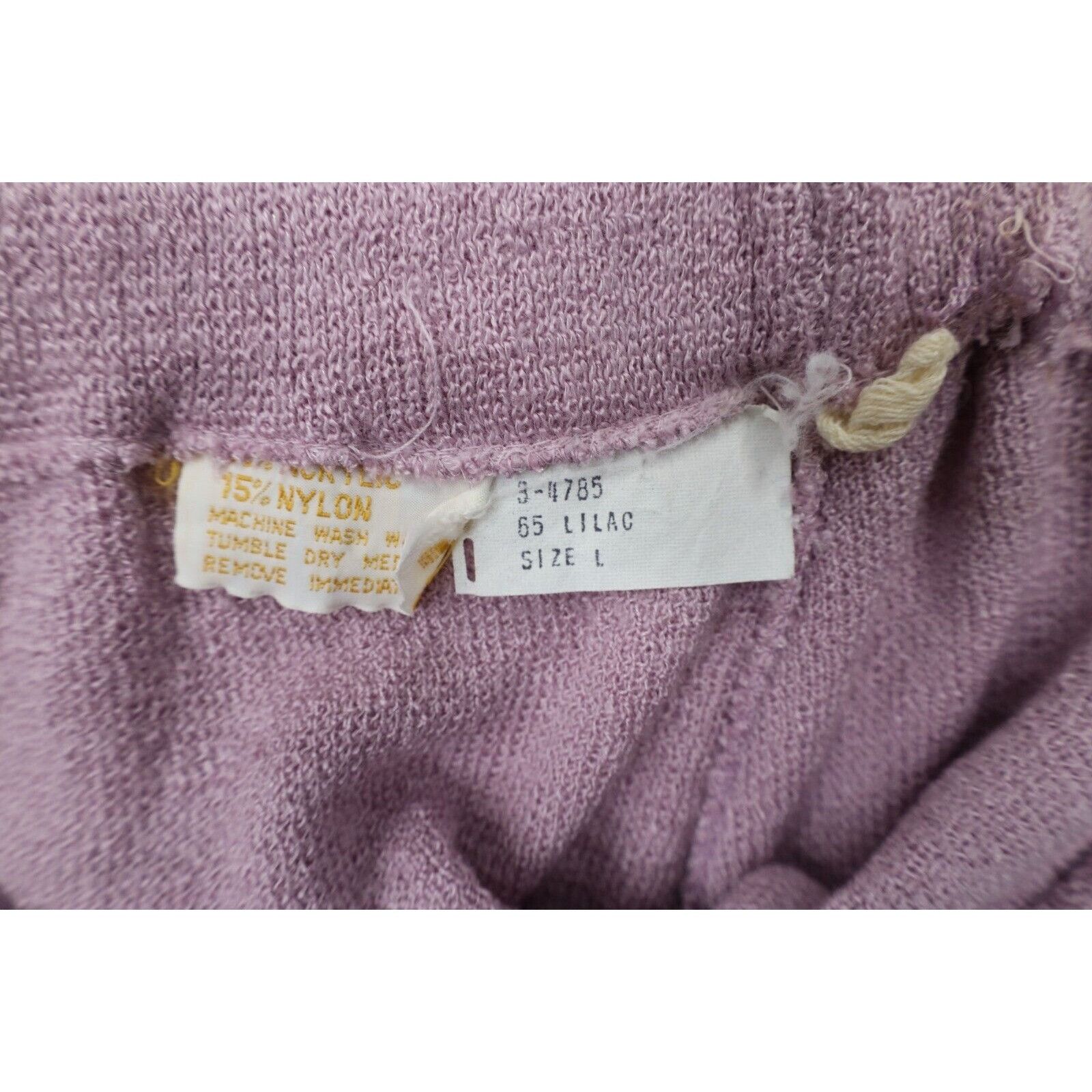 Vintage Vintage 70s Streetwear Blank Knit Skirt Lilac Purple Size 28" / US 6 / IT 42 - 5 Thumbnail