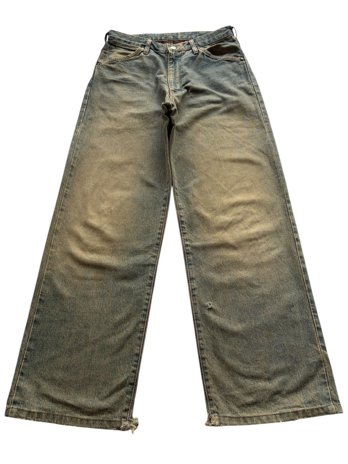 Kapital VINTAGE WRANGLER SELVEDGE BAGGY RUSTY DISTRESSED DENIM Size US 30 / EU 46 - 4 Thumbnail