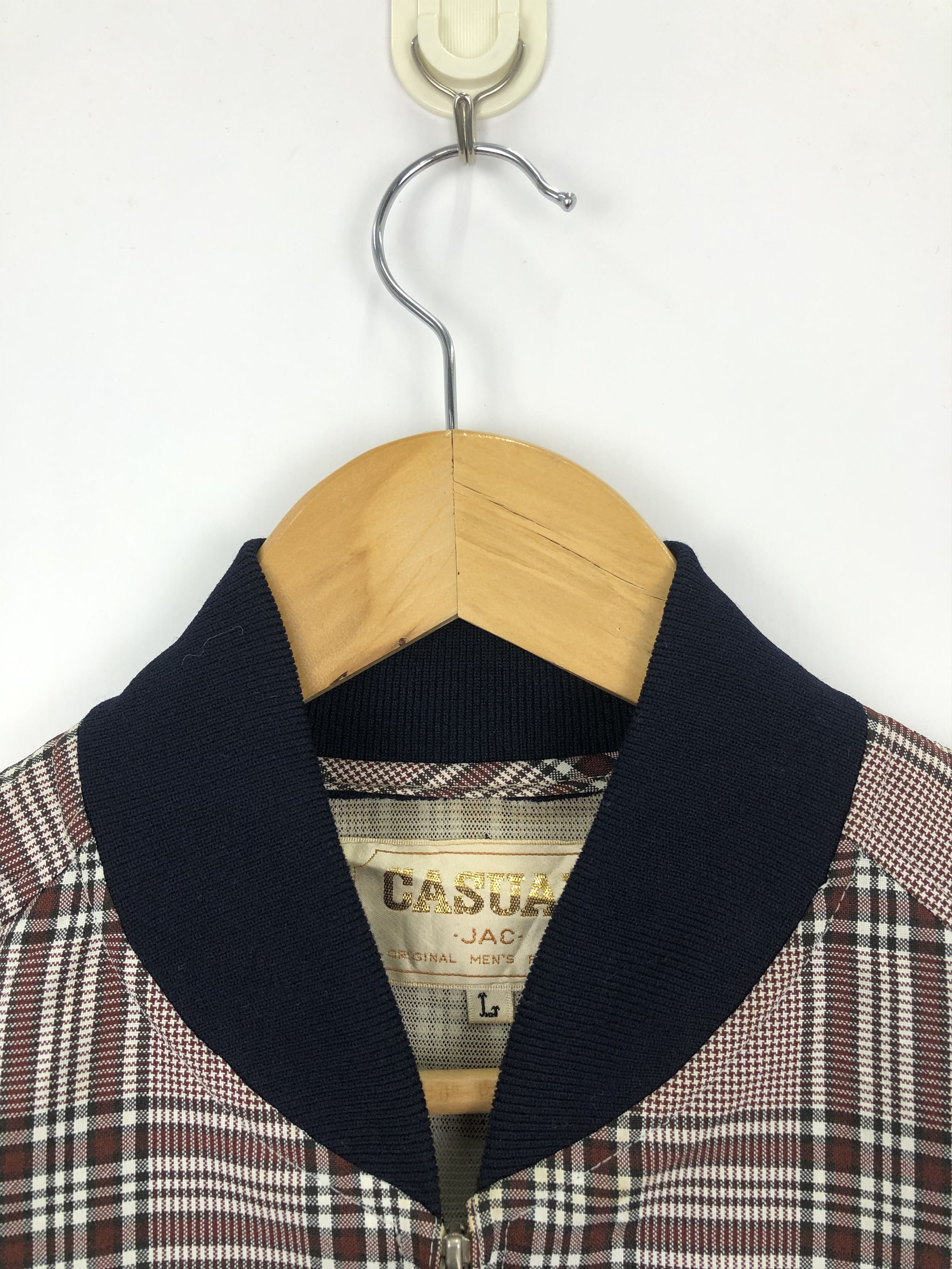 Vintage Vintage 90s Japanese Brand Zipper Checkered Varsity V0431 Size US L / EU 52-54 / 3 - 5 Thumbnail