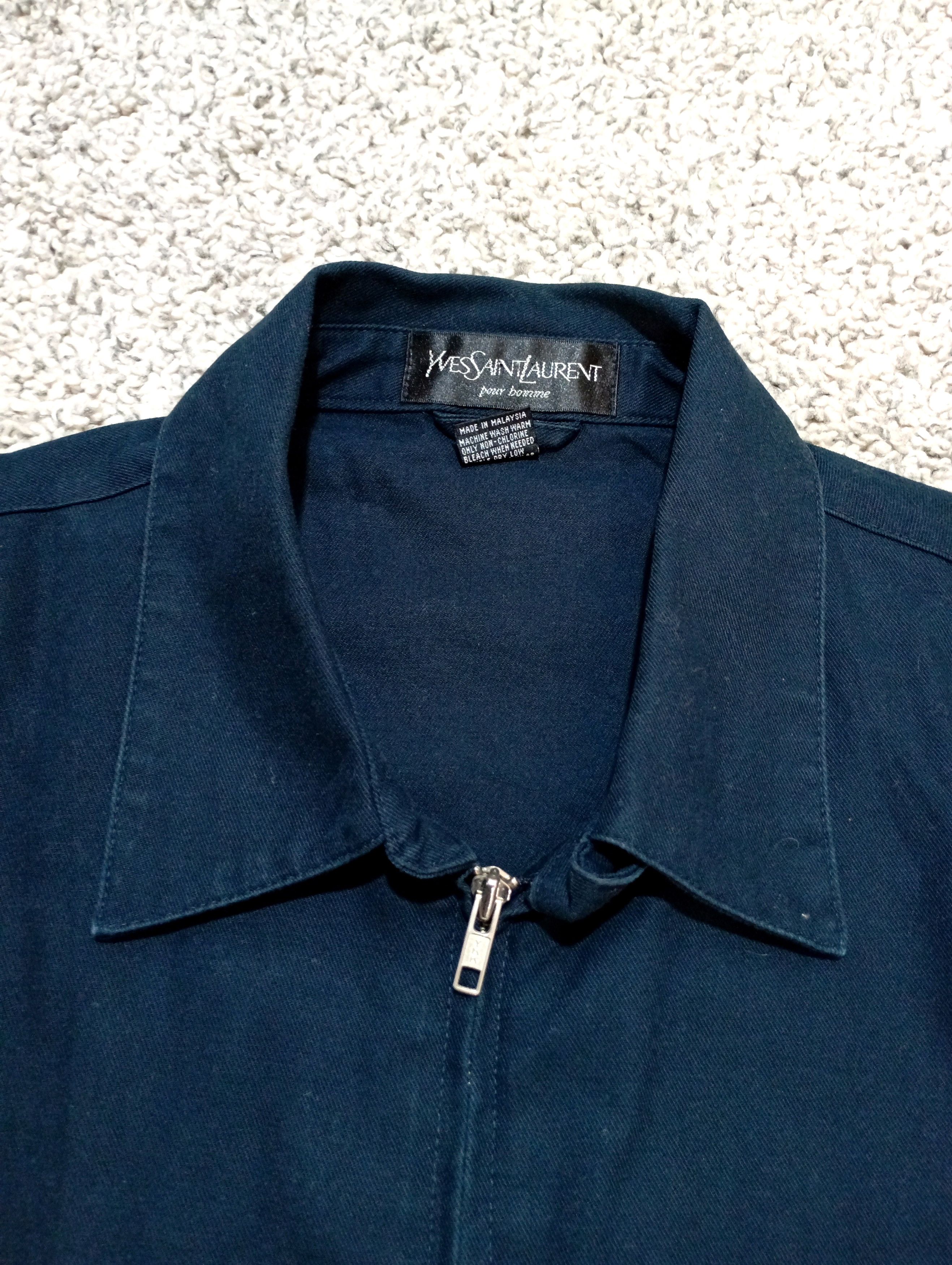 Yves Saint Laurent Yves Saint Laurent YSL Harrington Jacket Bleu Navy Size US XL / EU 56 / 4 - 4 Thumbnail