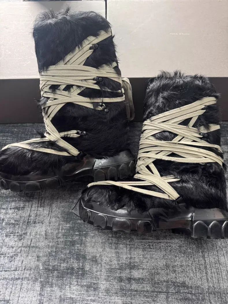 Rick Owens Rick Owens Crazy Strap Horsehair Snow Boots Size US 7.5 / IT 37.5 - 4 Thumbnail