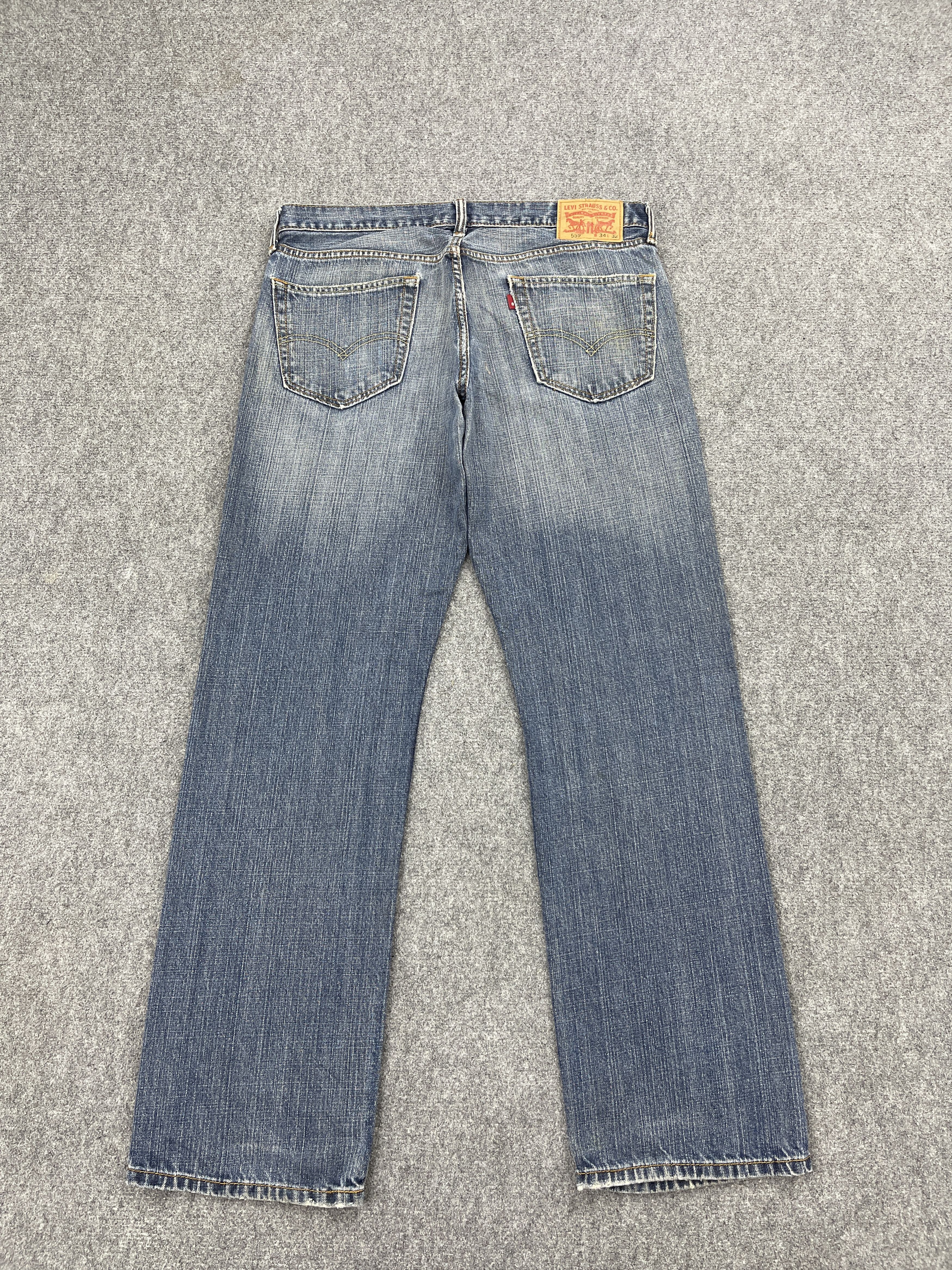 Levi's Vintage Levis 559 Faded Blue Jeans DP2573 Size US 35 - 3 Thumbnail