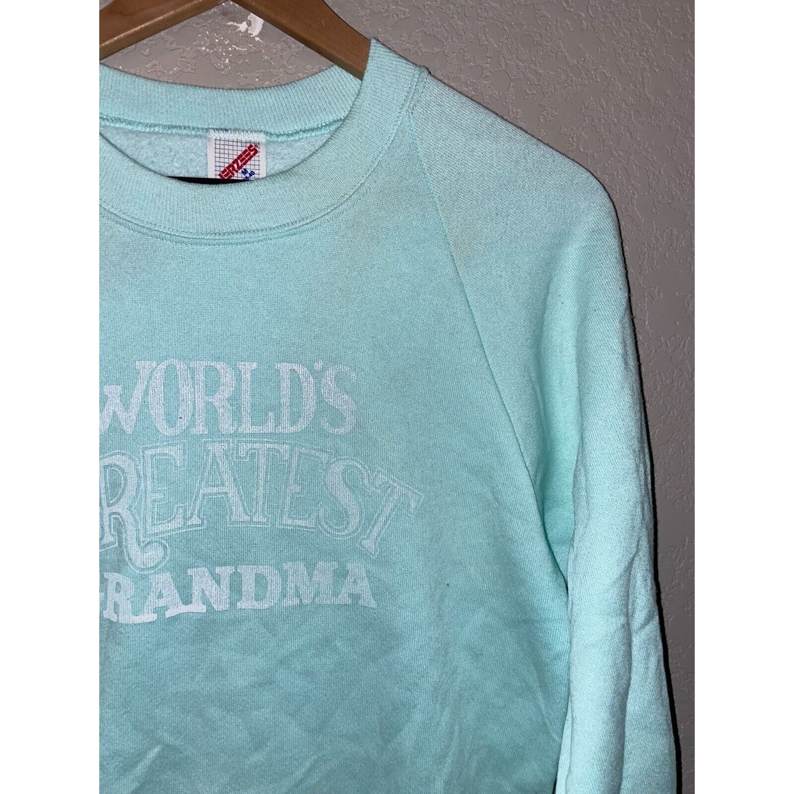 Jerzees Vintage Test Print Sweatshirt Crewneck Greatest Grandma VTG Size US M / EU 48-50 / 2 - 2 Thumbnail