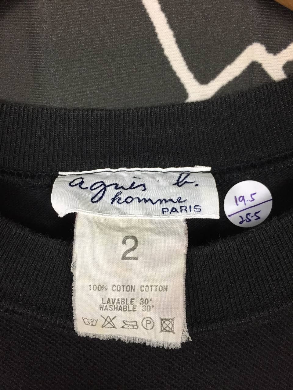 Vintage × agnes b. Vtg Agnes B Homme Paris Fashion Designer Logo Tee Size US M / EU 48-50 / 2 - 7 Thumbnail