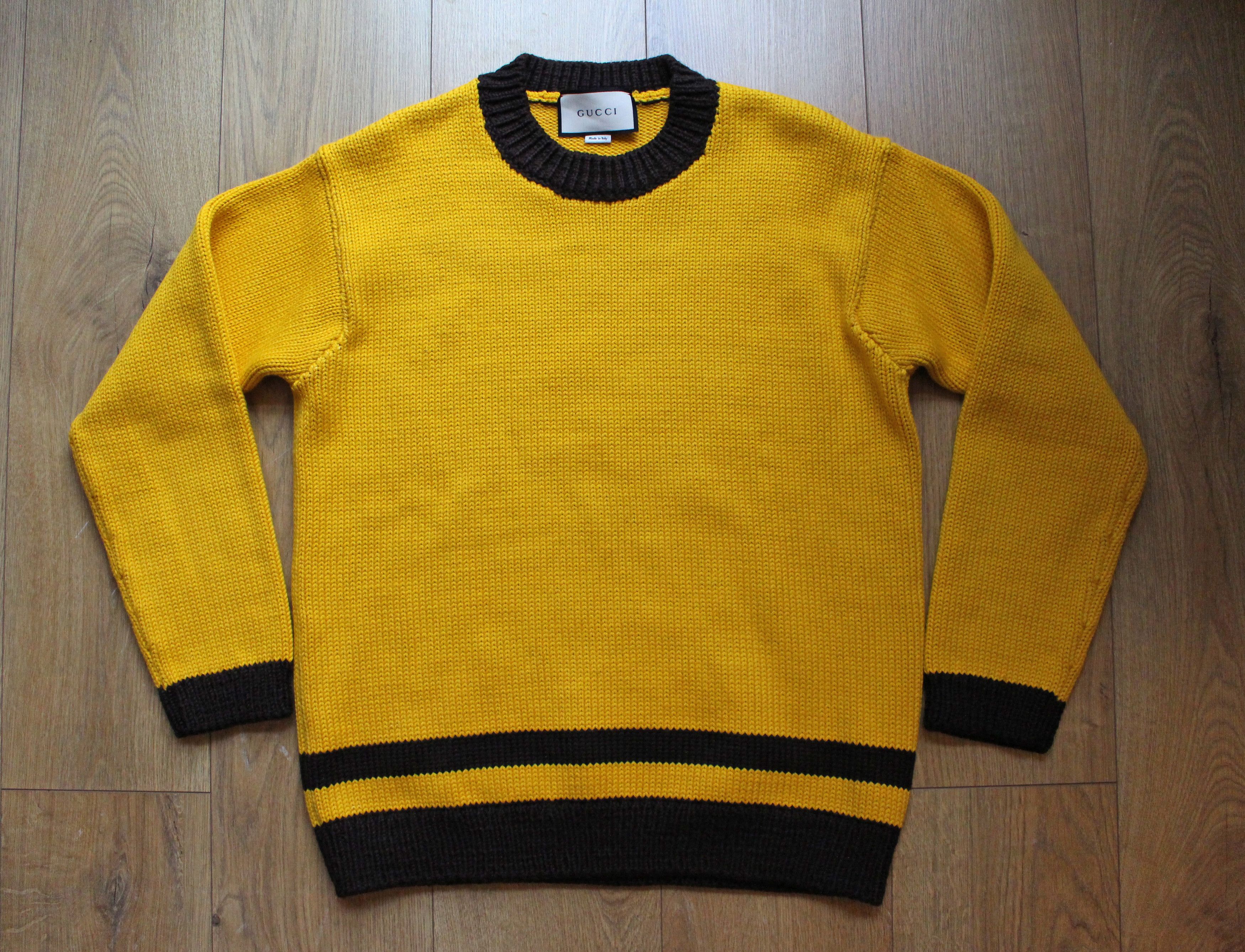 Gucci Wool sweater with contrast trims - Alessandro Michele Size US L / EU 52-54 / 3 - 2 Thumbnail
