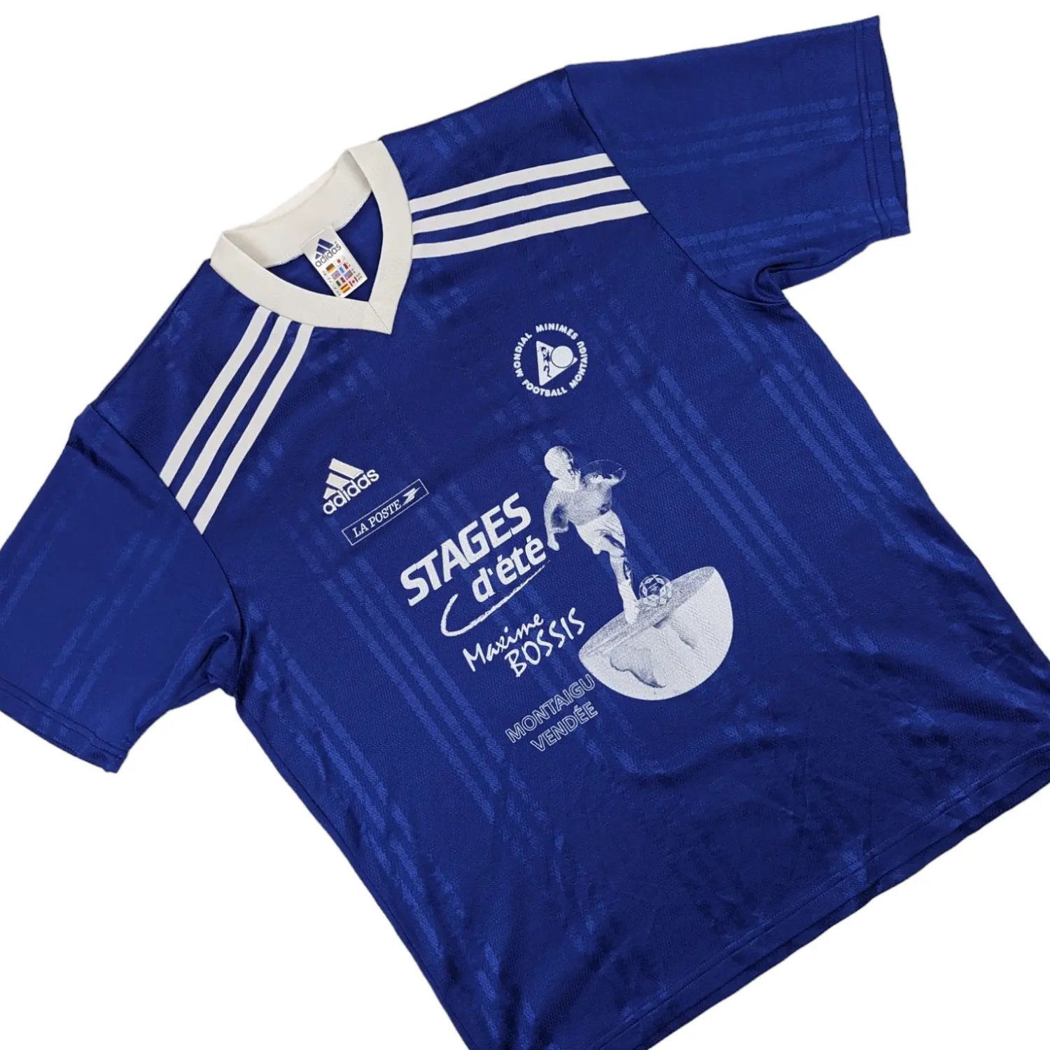 Adidas Vintage 90's ADIDAS Mondial Minimes Montaigu Football Jersey Size US M / EU 48-50 / 2 - 3 Thumbnail