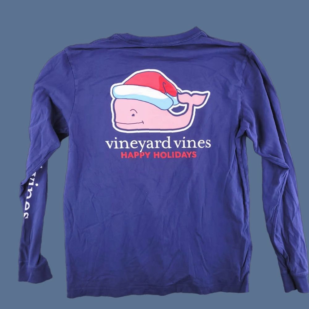 Vineyard Vines Vineyard Vines Shirt Mens Small Long Sleeve Santa Whale Christmas Blue Size US S / EU 44-46 / 1 - 1 Thumbnail