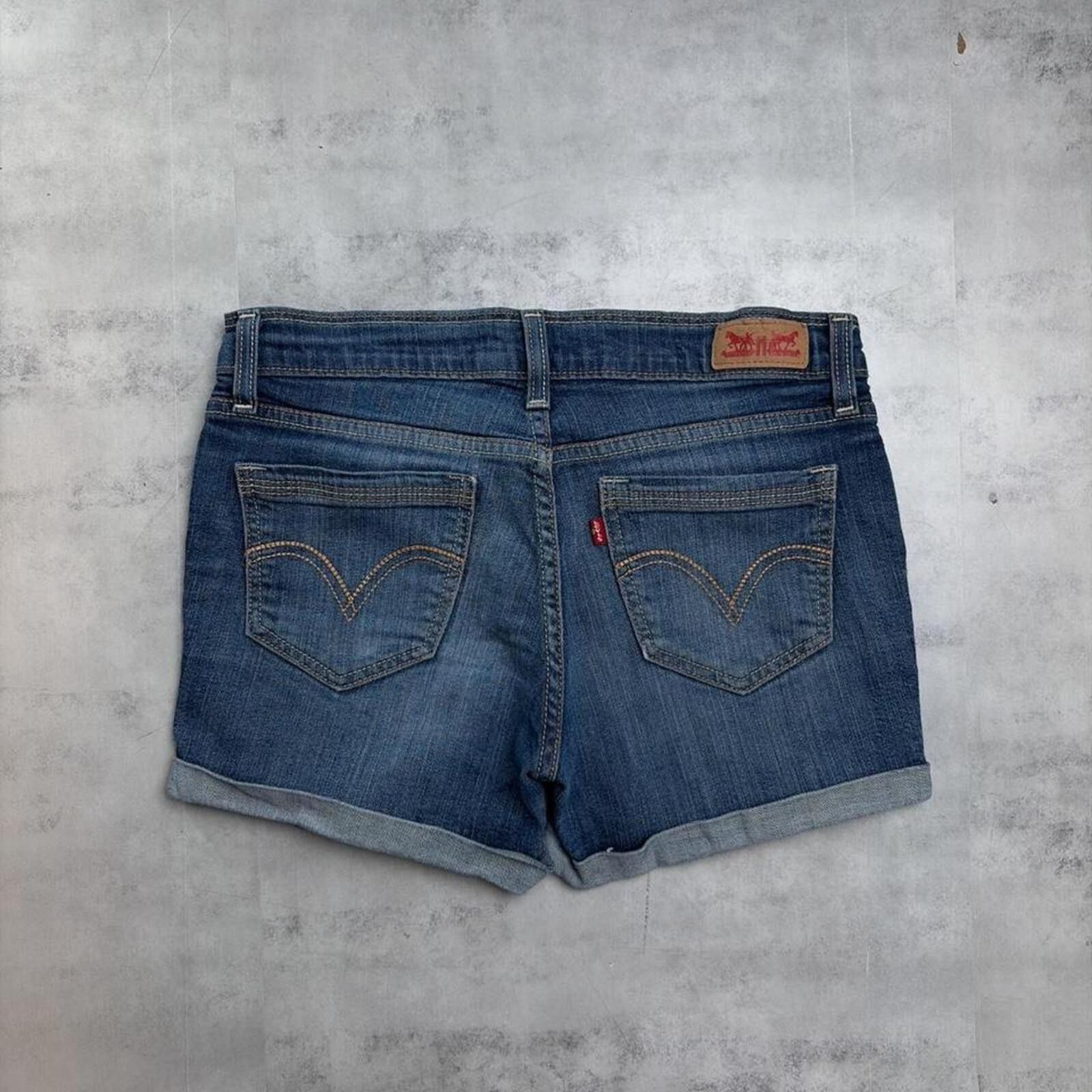 Levi's Y2K Blue Levi’s Grunge Mini Denim Shorts Size 30" / US 8 / IT 44 - 1 Thumbnail