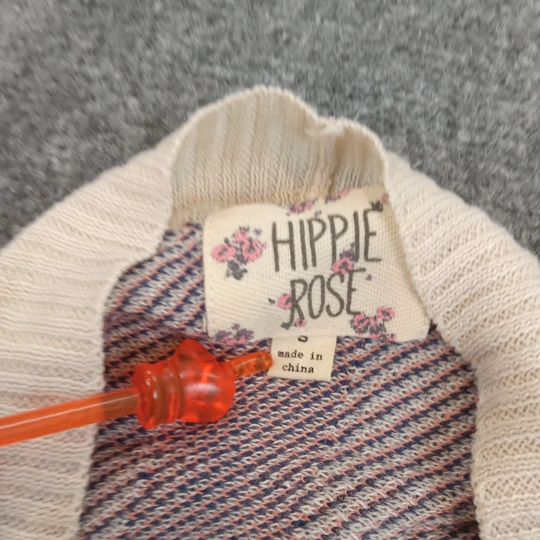 Vintage Hippie Rose Womens Aztec Cardigan Sweater Small Beige Blue Long Sleeve Size S / US 4 / IT 40 - 5 Thumbnail