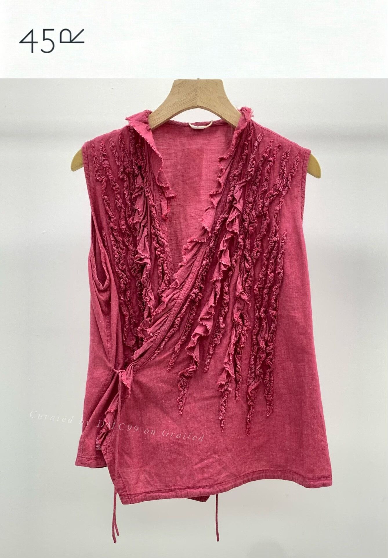 45rpm 45R Rose Red Ruffled Sleeveless Top Size M / US 6-8 / IT 42-44 - 1 Thumbnail