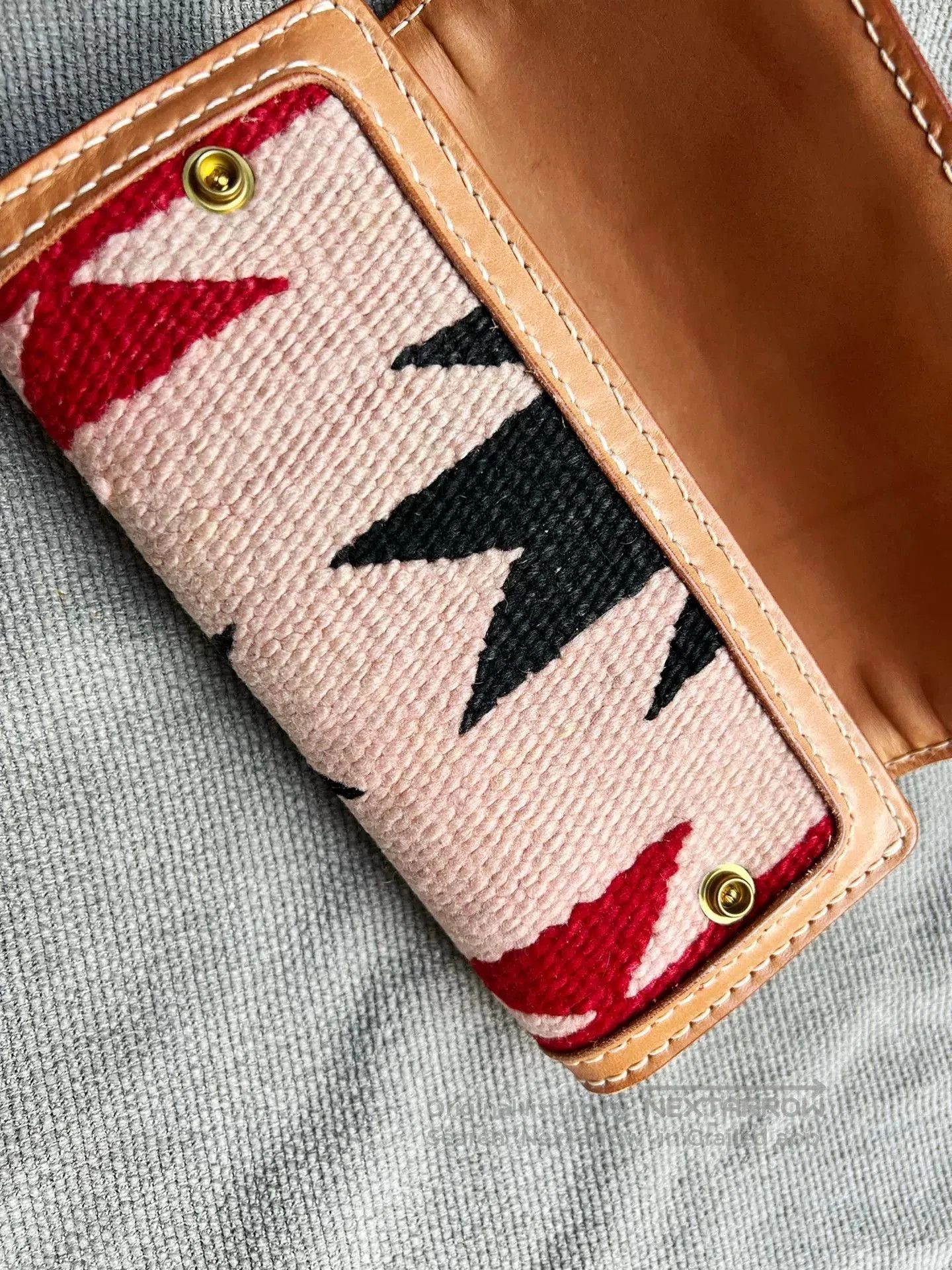 Japanese Brand Long Wallet with Navajo Blanket Design. Size ONE SIZE - 2 Thumbnail