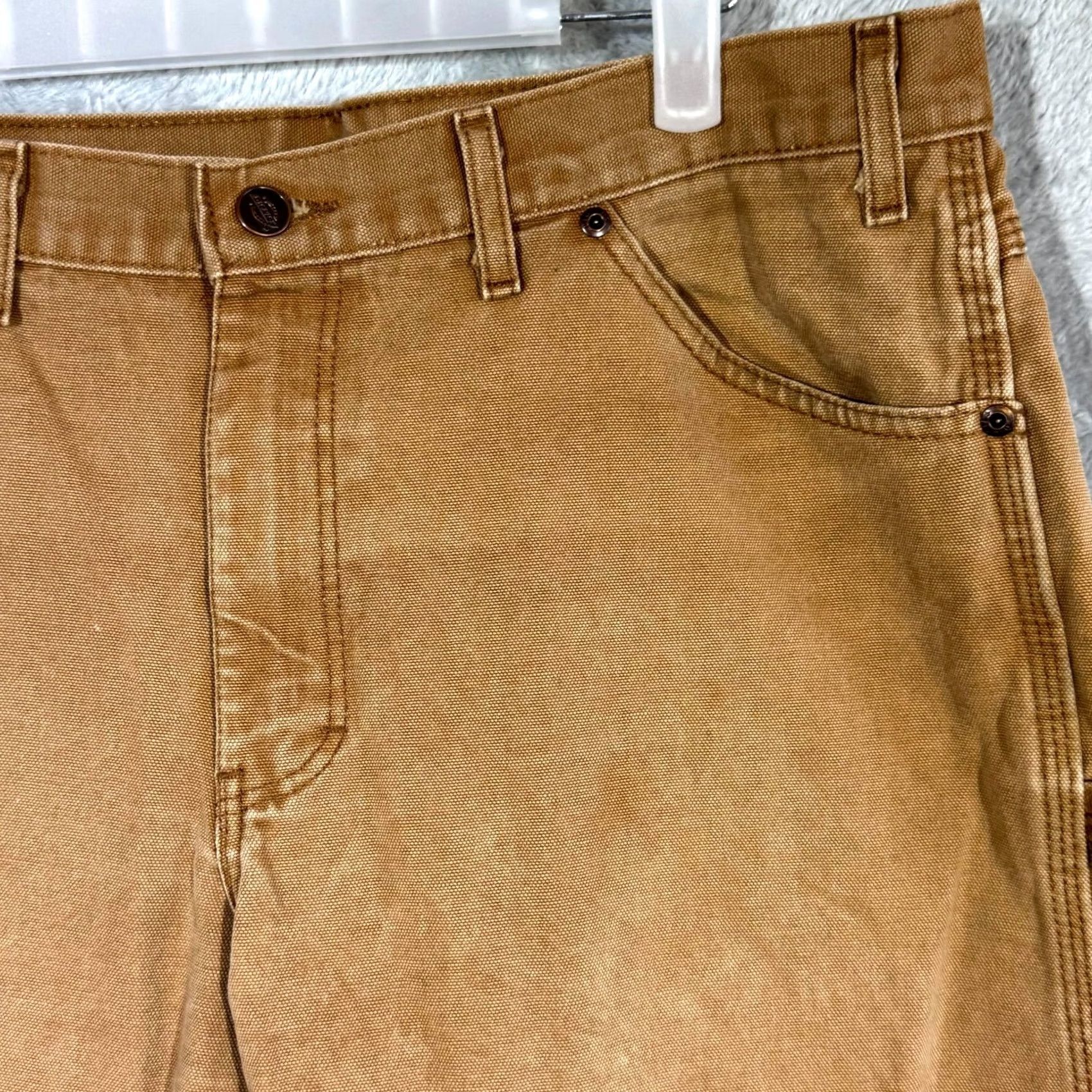 Dickies Dickies Carpenter Jeans Men’s 34x32 Brown Denim Relaxed Fit Straight Leg Jeans Mens Size US 34 / EU 50 - 4 Thumbnail
