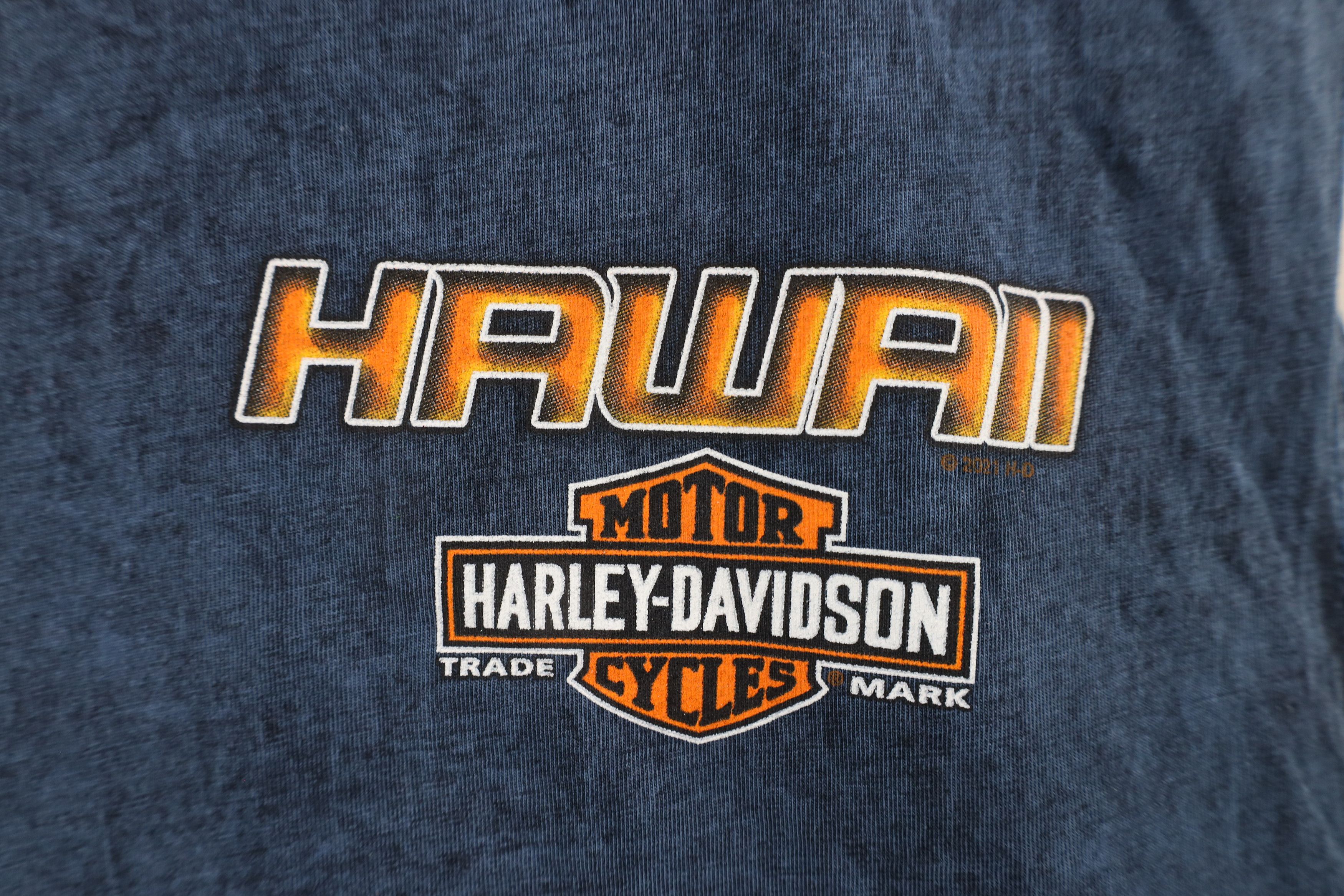 Harley Davidson × Vintage Harley Davidson Hawaii Acid Wash Sleeveless Dress T-Shirt Size L / US 10 / IT 46 - 4 Thumbnail