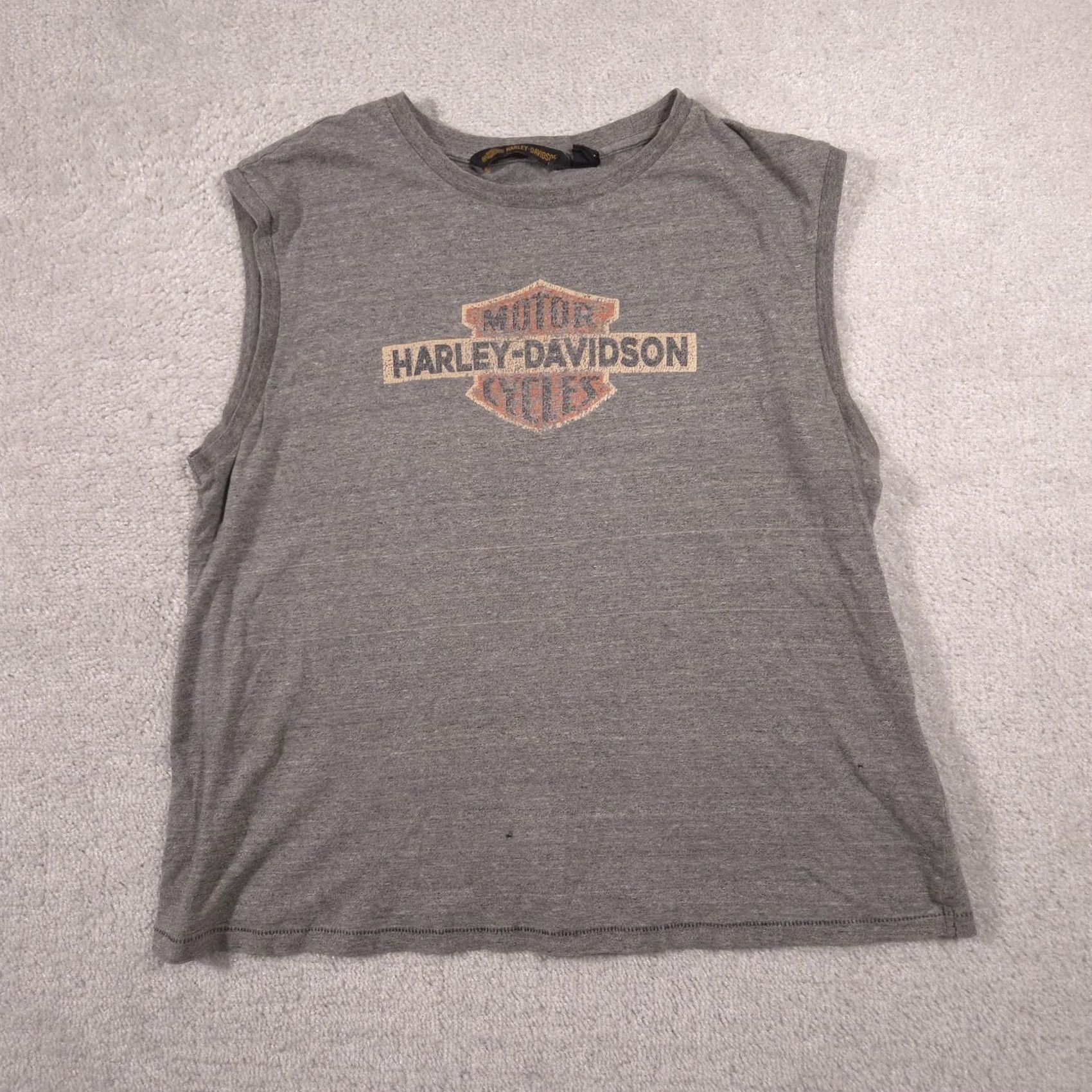 Harley Davidson Harley-Davidson Shirt Womens XL Gray Sleeveless Bar Shield Logo Graphic Biker Size XL / US 12-14 / IT 48-50 - 2 Thumbnail