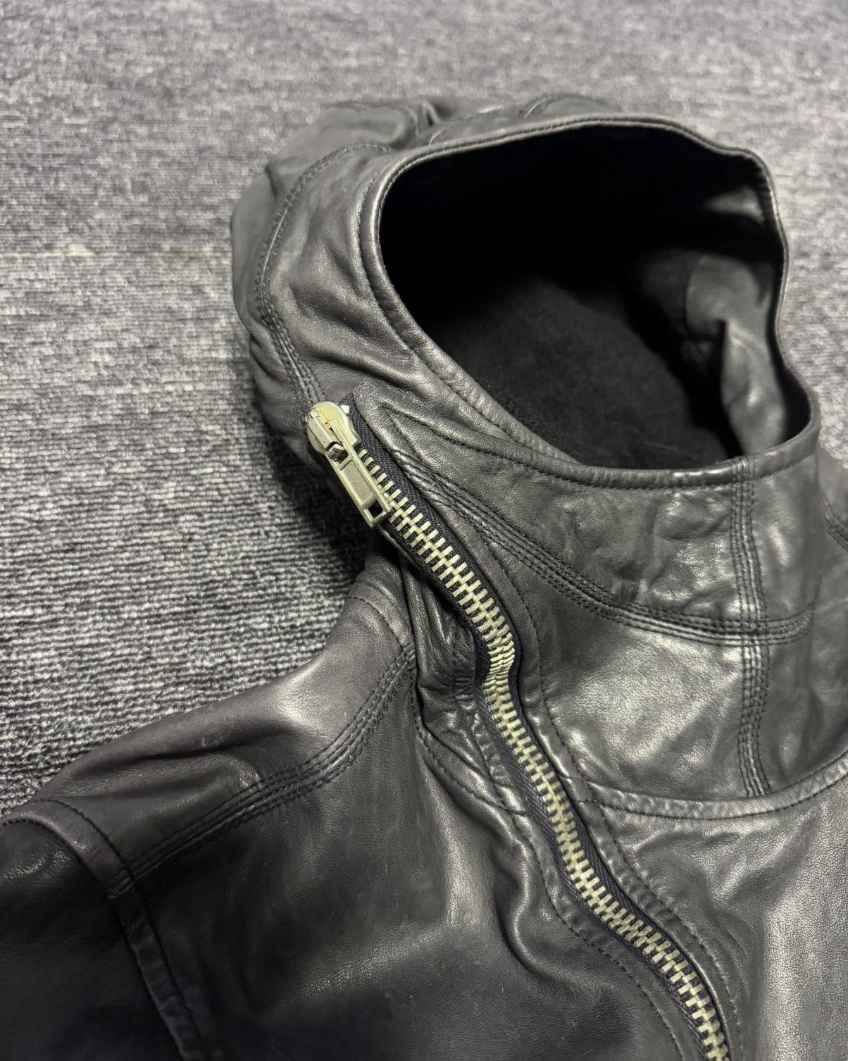 Rick Owens × Rick Owens Drkshdw Rick Owens Calfskin Leather Bullet Jacket Sz.46 Size US S / EU 44-46 / 1 - 4 Thumbnail