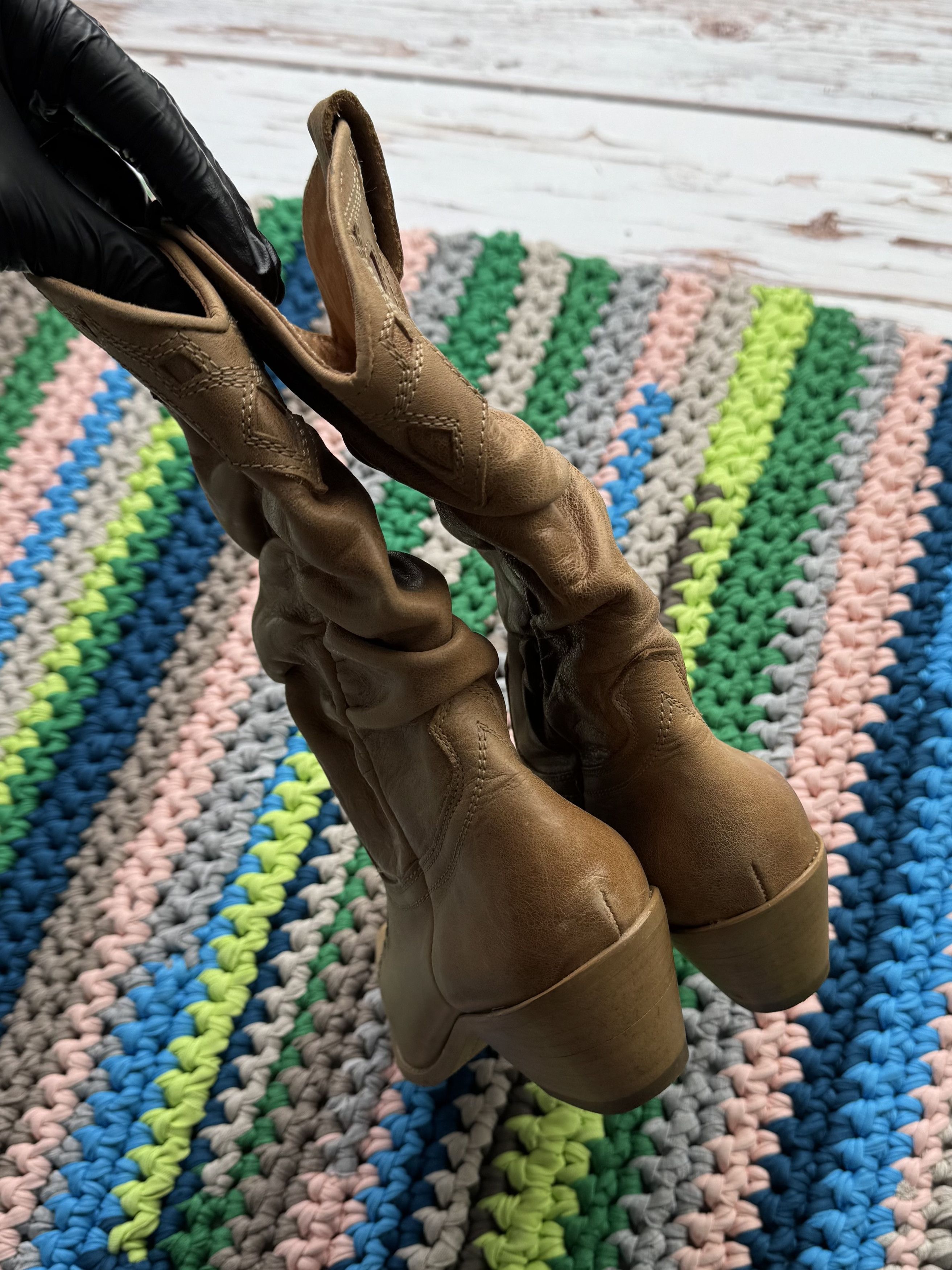 Vintage Vintage Cowboy Leather Boots (ET1) Size US 9 / IT 39 - 8 Thumbnail