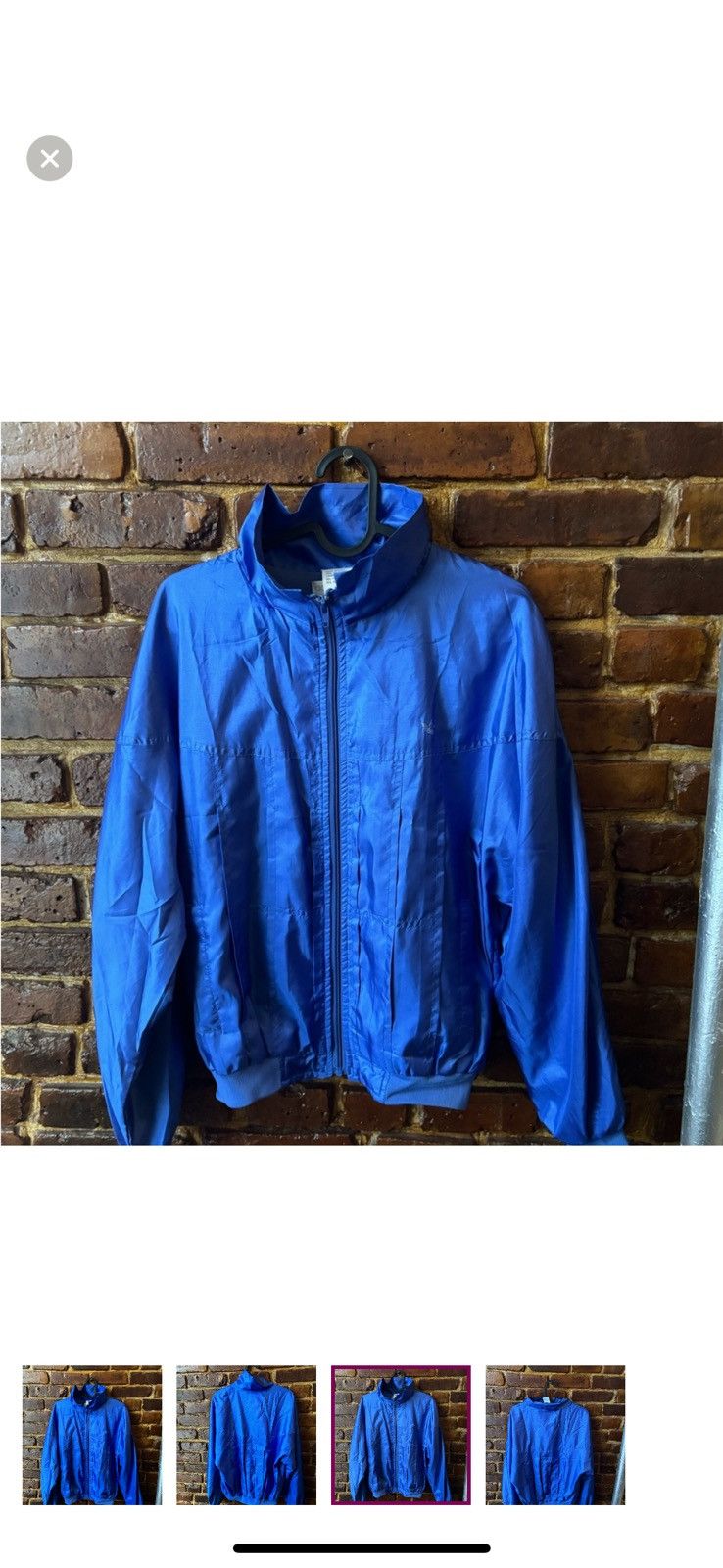 Adidas Blue Satin Vintage Adidas Bomber Jacket - M Hardly worn Size M / US 6-8 / IT 42-44 - 3 Thumbnail
