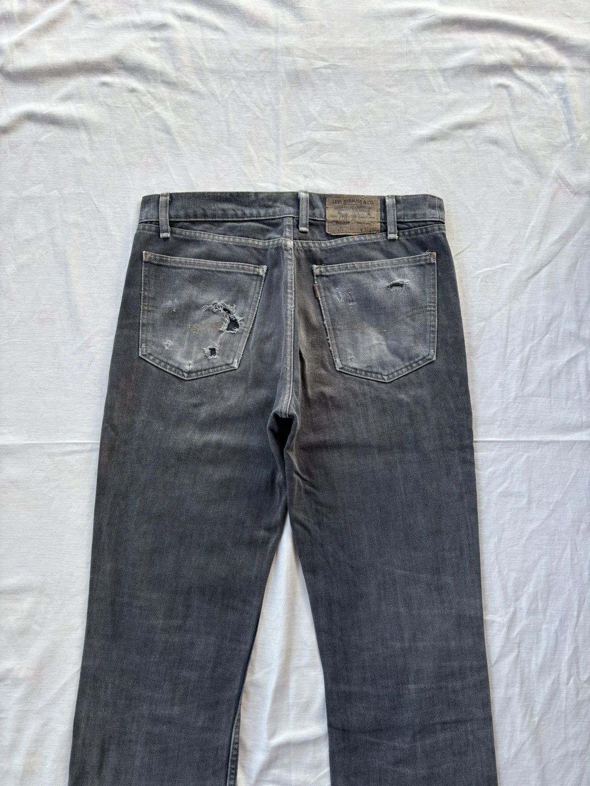 Kapital 🔥VINTAGE LEVIS 519 ORANGE TAB FADED BLACK DISTRESSED DENIM Size US 32 / EU 48 - 6 Thumbnail