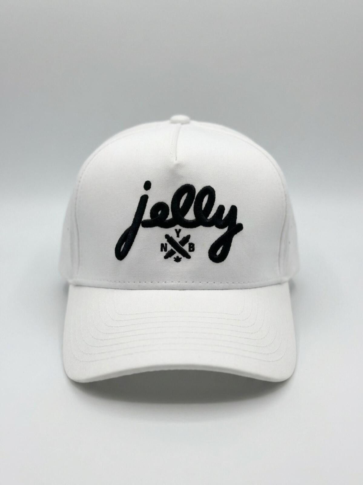 H&M H&M White Baseball Cap with Black 'jelly' Embroidery Size ONE SIZE - 1 Thumbnail