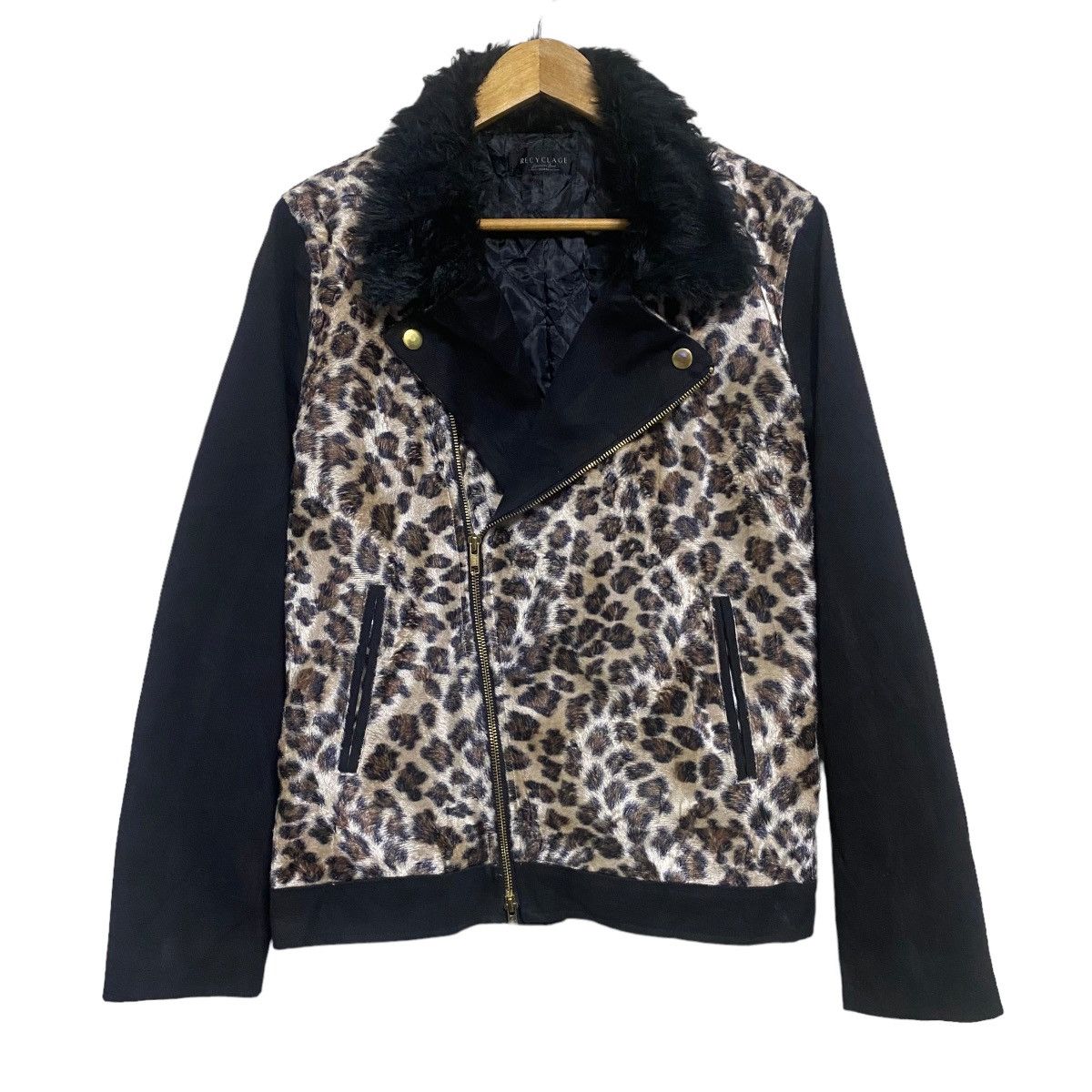 Japanese Brand Japanese Beast Recyclage Leopard Double Collar Jacket Size M / US 6-8 / IT 42-44 - 2 Thumbnail