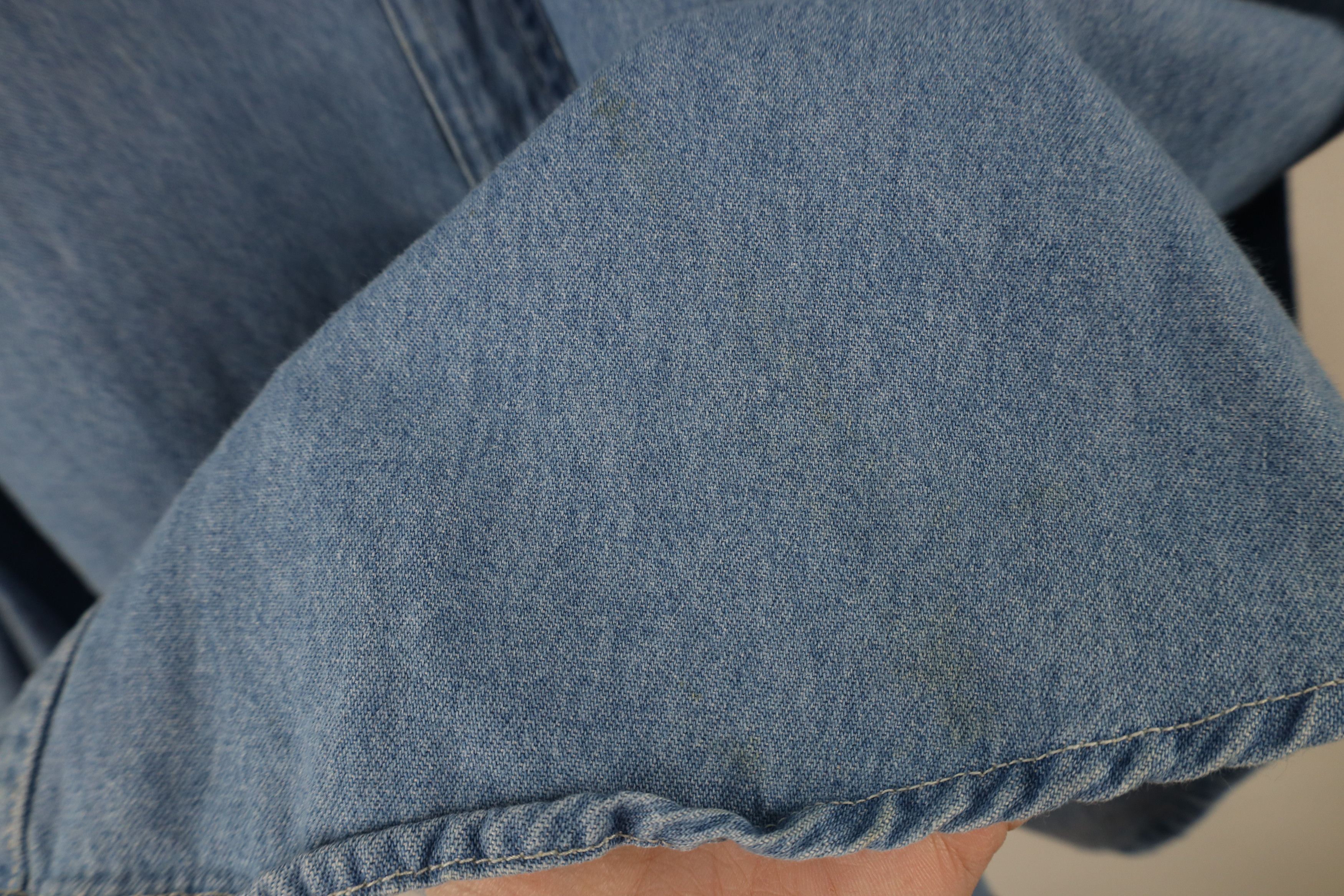 Vintage Vintage 90s Streetwear Blank Denim Jean Button Down Shirt Size US M / EU 48-50 / 2 - 6 Thumbnail