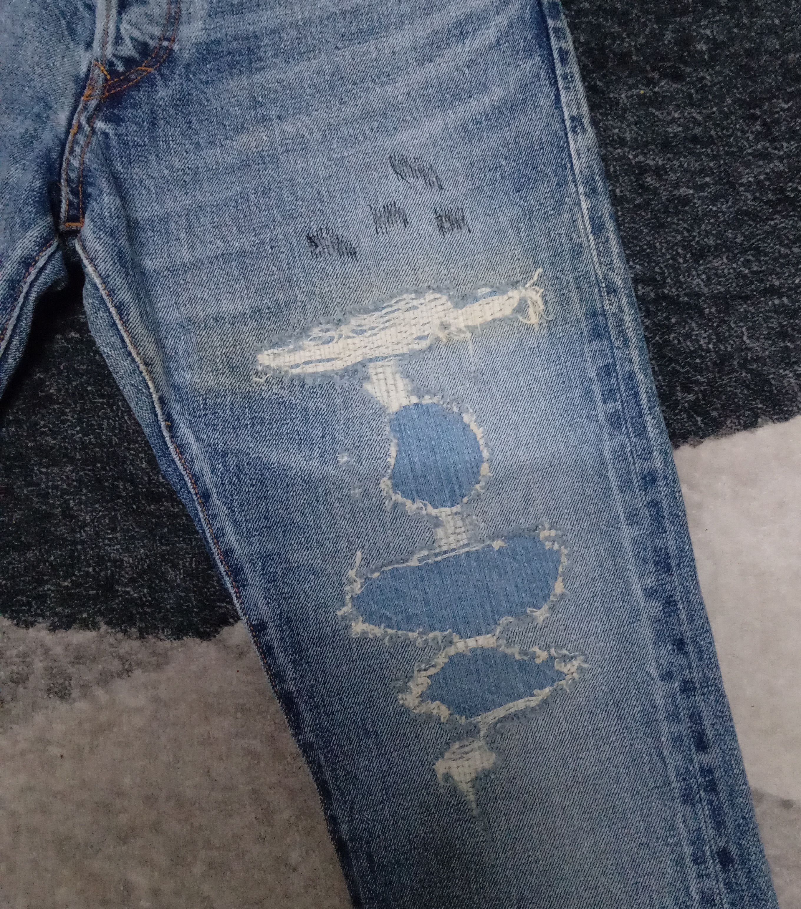 Japanese Brand Rare Nine Lives Sashiko Grunge Kapital Selvedge Japan Denim Size US 30 / EU 46 - 4 Thumbnail