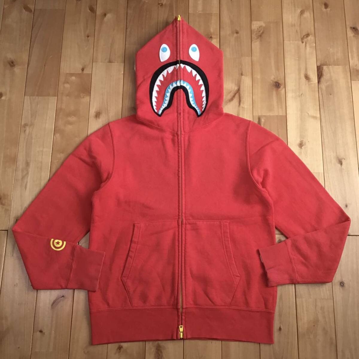 Bape × Nigo 2010 BAPE Neon shark full zip hoodie red a bathing ape NIGO Size US S / EU 44-46 / 1 - 2 Thumbnail