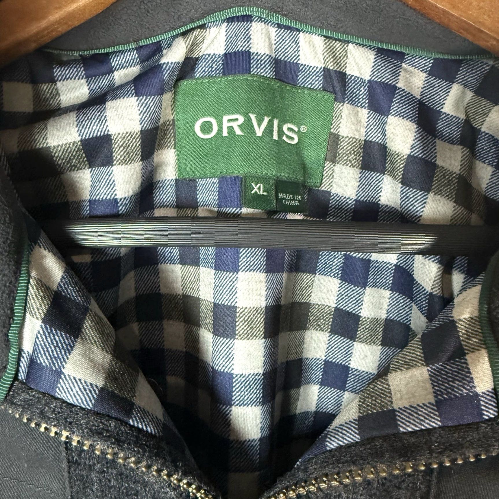 Orvis VINTAGE Orvis Wool Jacket Plaid Full Zip Men XL Gray Wool, Lined, Plaid Pattern, Outer Wool 100%? Size US XL / EU 56 / 4 - 3 Thumbnail