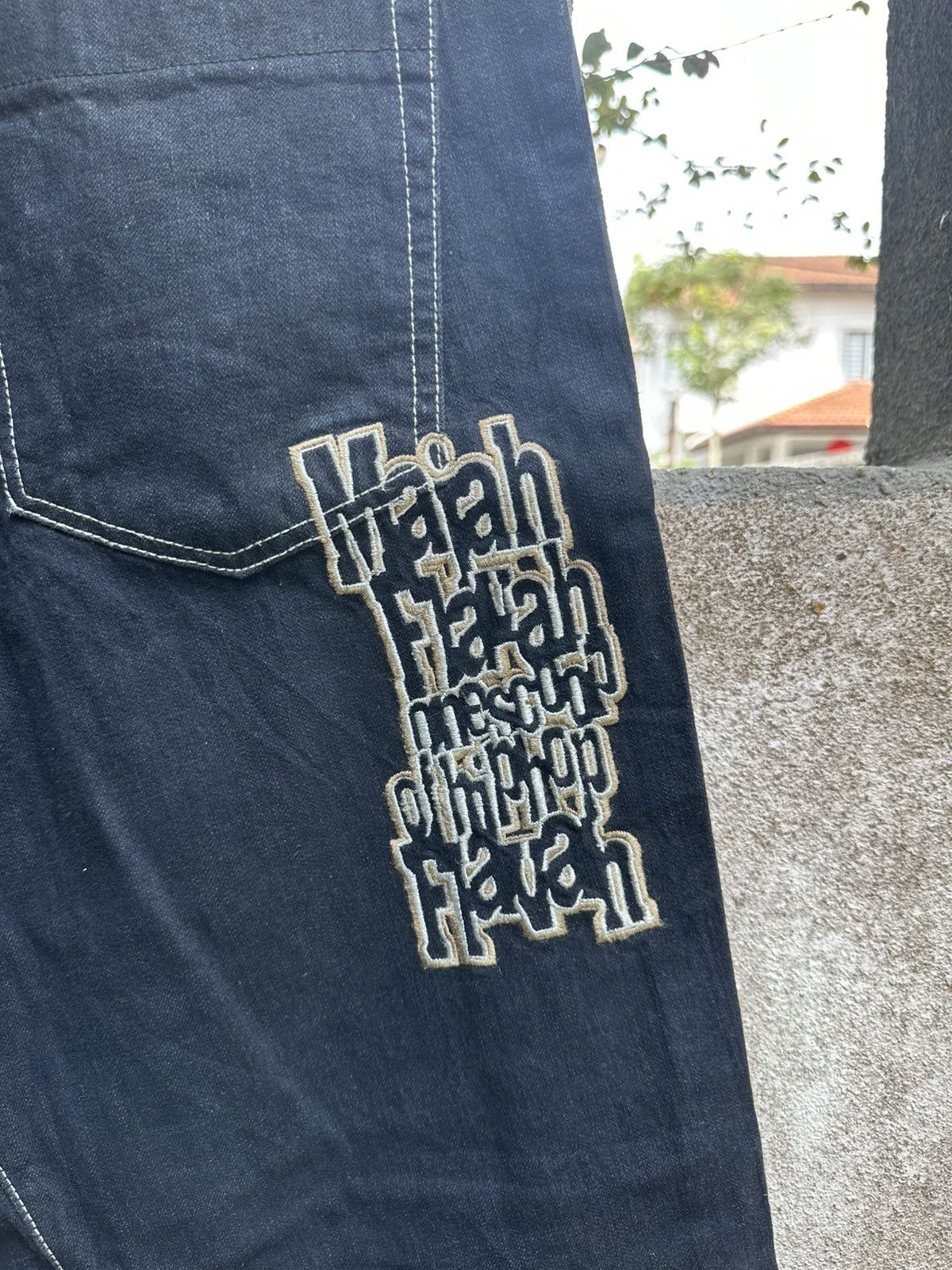 If Six Was Nine × Japanese Brand Vintage 90s MAJAH FLAVAH Baggy HipHop Flare Pants BOSS01 Size US 31 - 14 Thumbnail