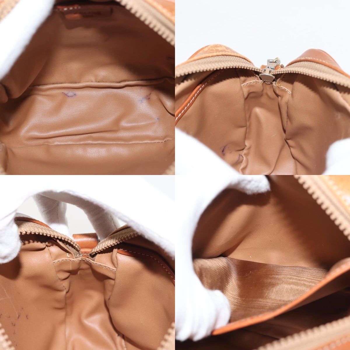 Celine CELINE Macadam Canvas Shoulder Bag Pvc Beige Gold Size ONE SIZE - 12 Thumbnail