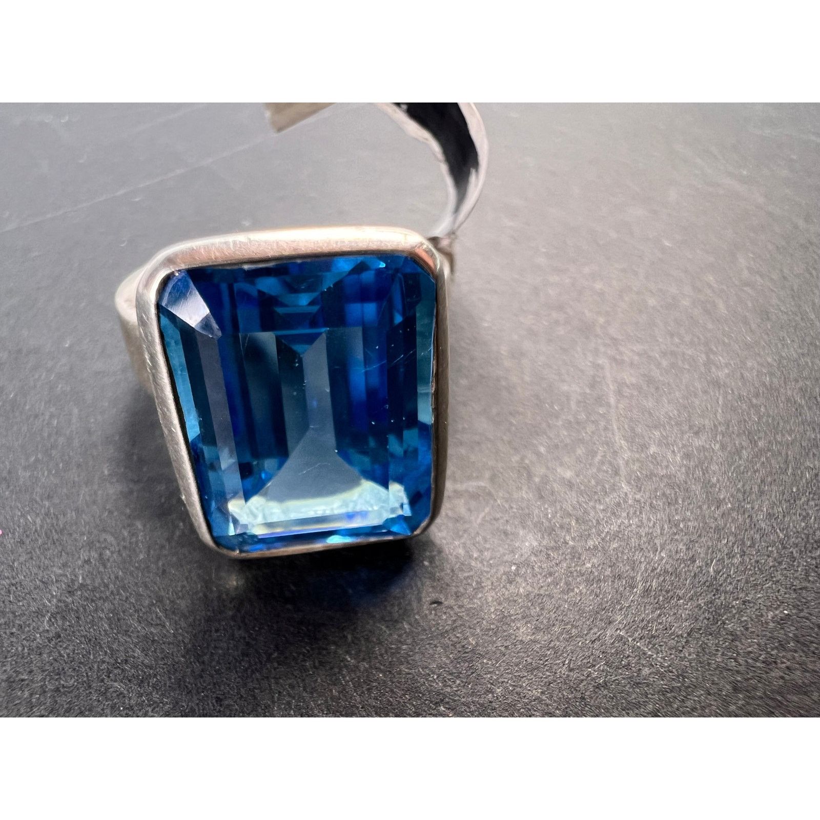 Other NEW Swiss blue topaz sterling silver ring size 7 Size ONE SIZE - 9 Thumbnail