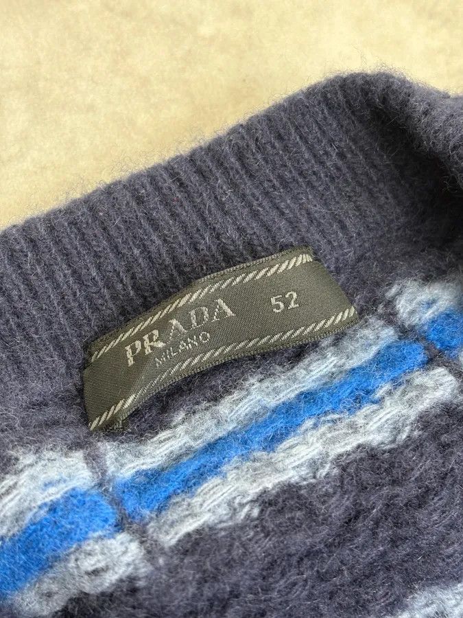 Prada AW2019 Prada Striped Wool Blue Sweater Size US S / EU 44-46 / 1 - 8 Thumbnail