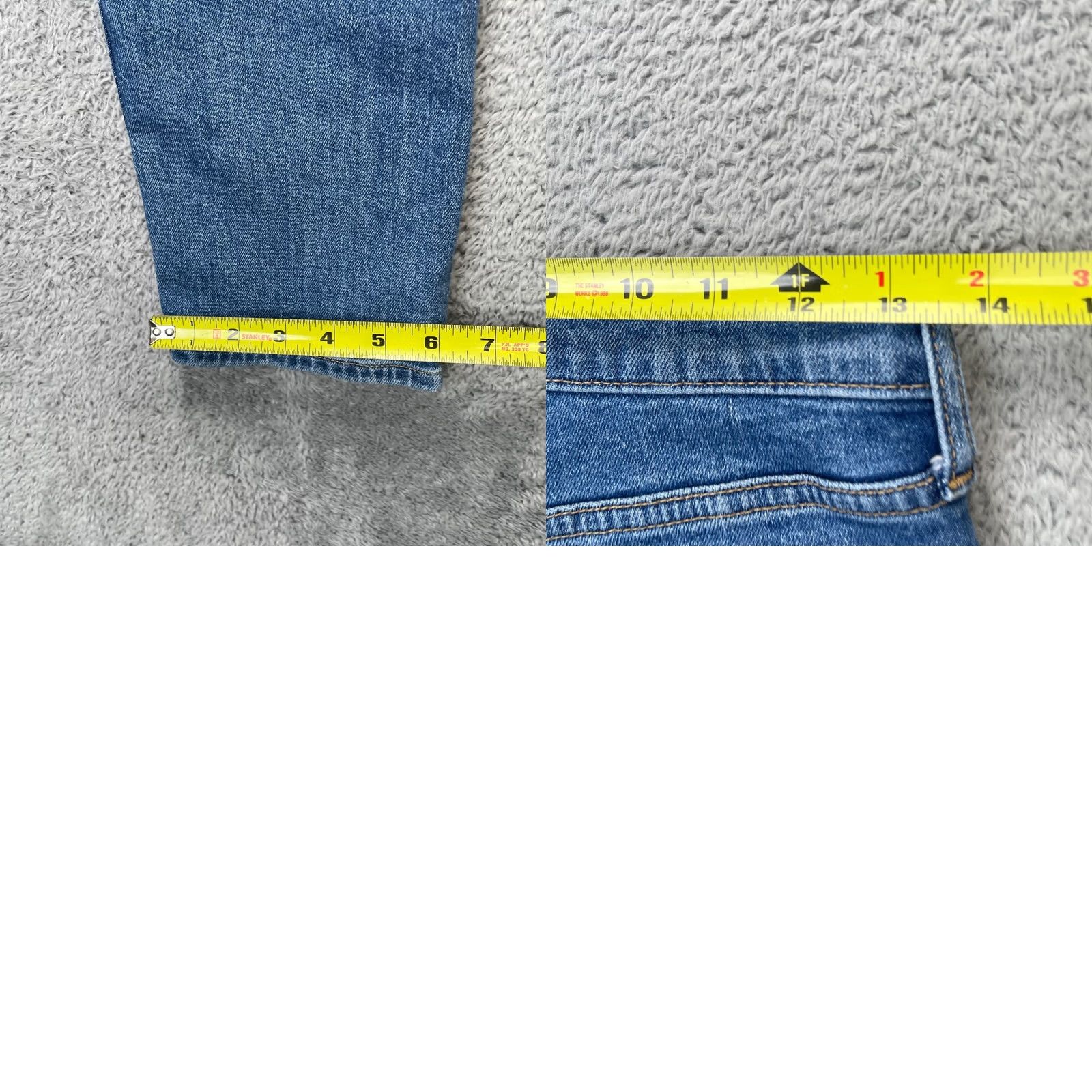 Gap Gap Jeans Womens 4R Blue Cheeky Straight Leg High Rise Denim Logo Cotton Stretch Jeans Size 27" / US 4 / IT 40 - 8 Thumbnail