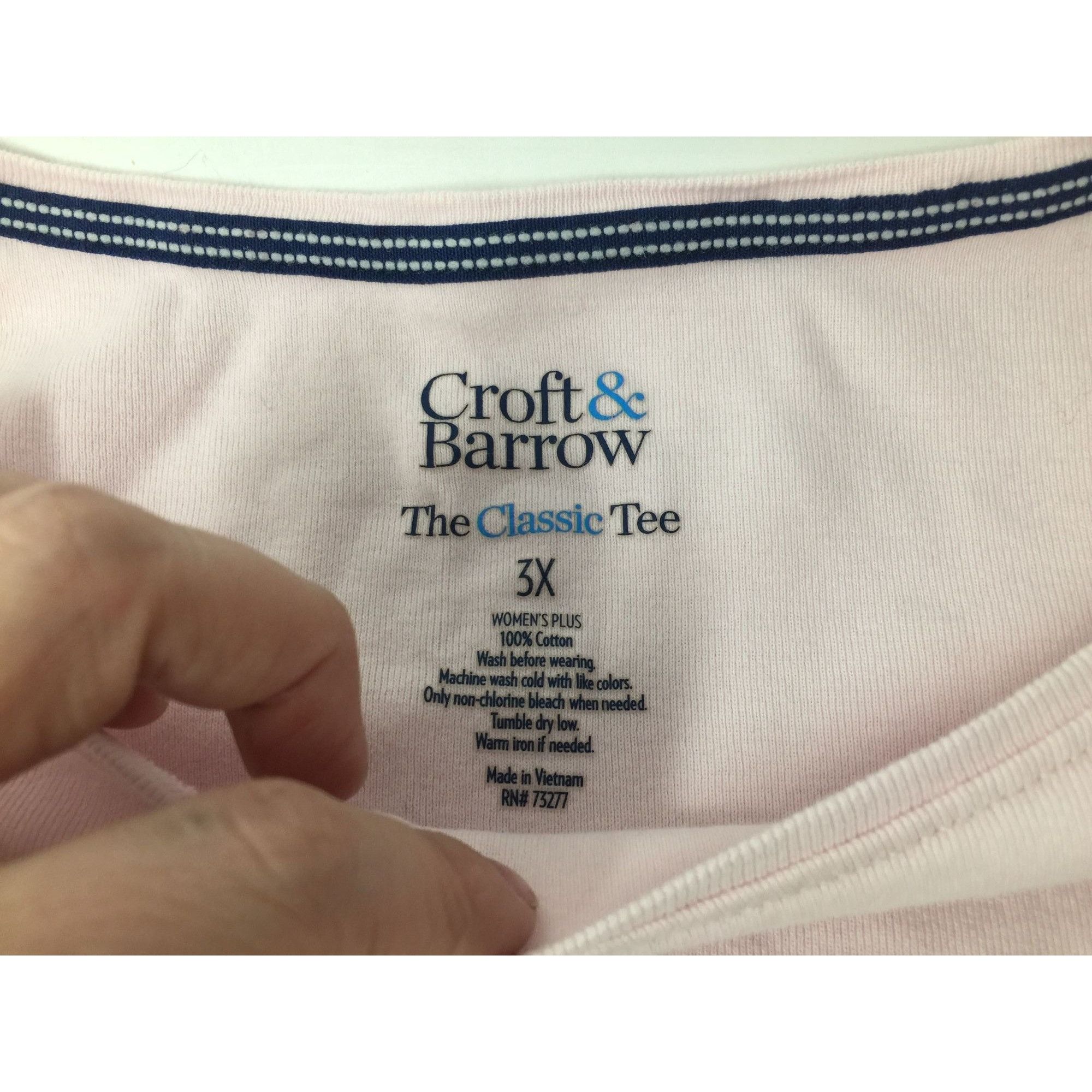 Croft & Barrow Croft & Barrow The Classic Tee Womens Size 2X Baby Pink Shir Size XXL / US 16-18 / IT 52-54 - 4 Thumbnail