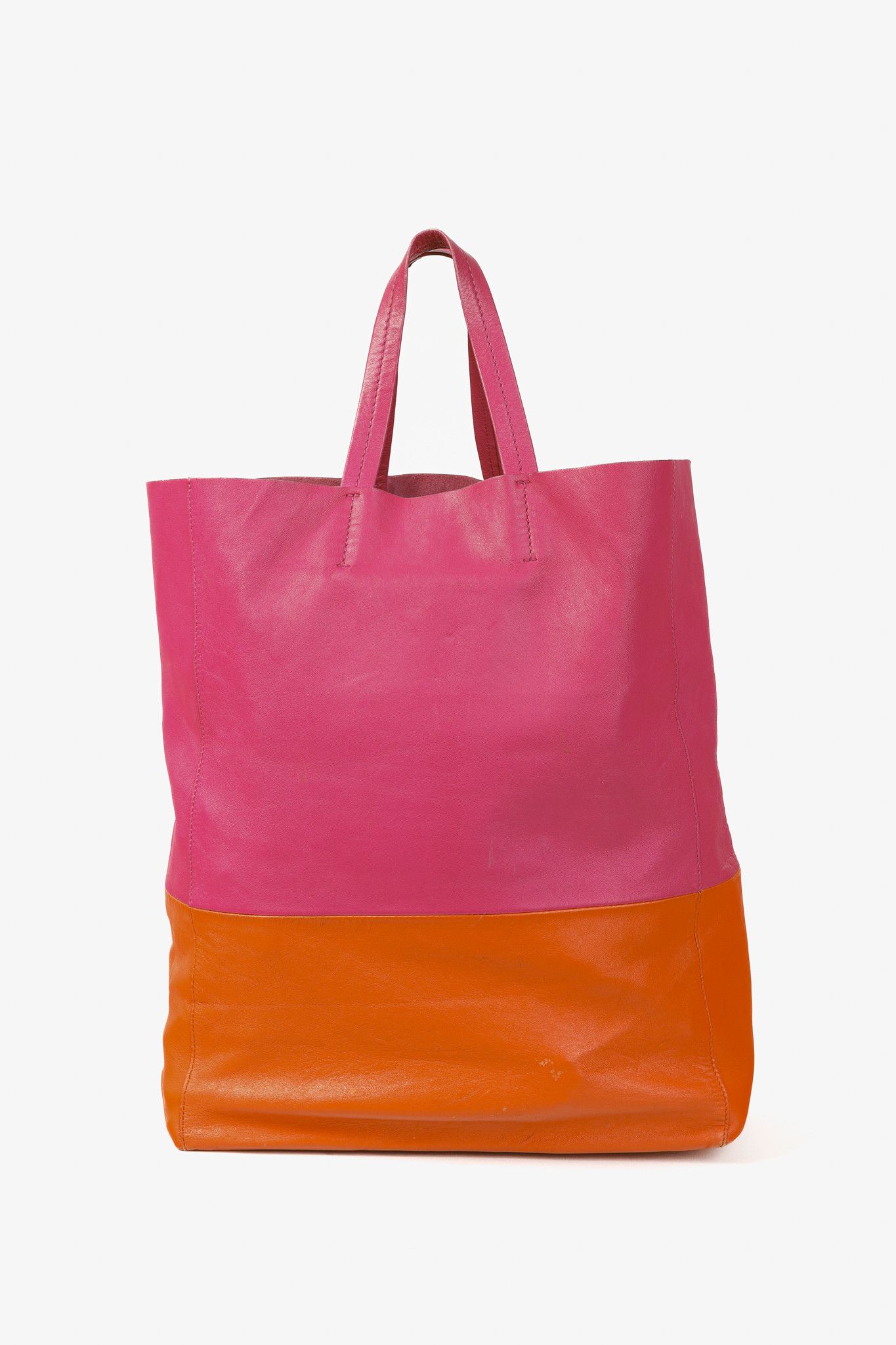 Celine Celine 2011 Lambskin Vertical Cabas Hibiscus Tote Bag Size ONE SIZE - 4 Thumbnail