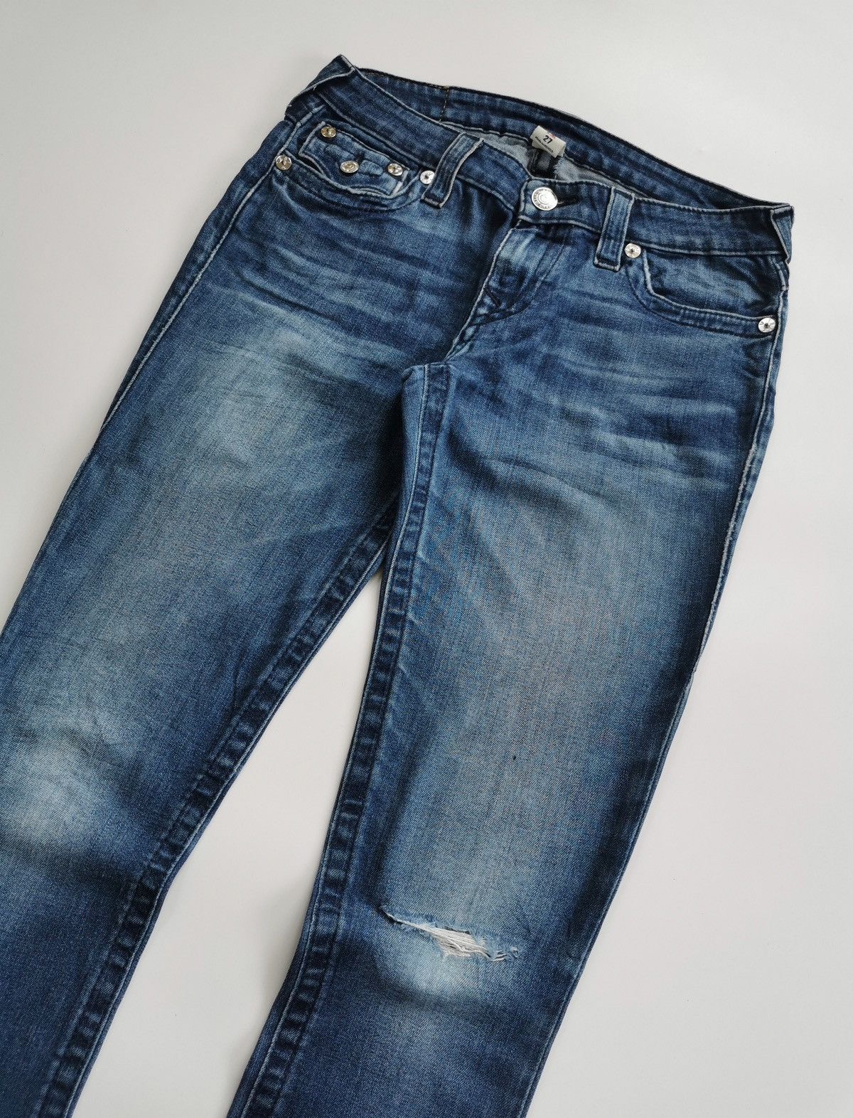 True Religion True Religion Skinny Rayon Distressed Jeans Size US 29 - 5 Thumbnail