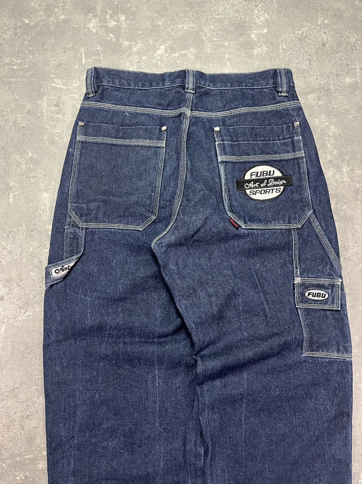 Fubu 90s/00s Fubu Vintage Big Logo Baggy Carpenter Denim Jeans 34 Size US 34 / EU 50 - 10 Thumbnail