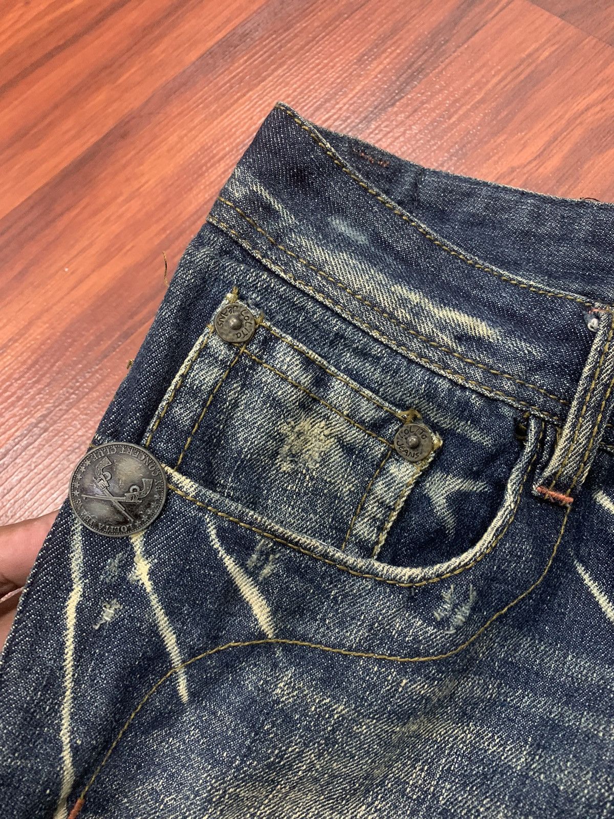 If Six Was Nine × Le Grande Bleu (L.G.B.) Lolita Flared Jeans Size 30" / US 8 / IT 44 - 8 Thumbnail